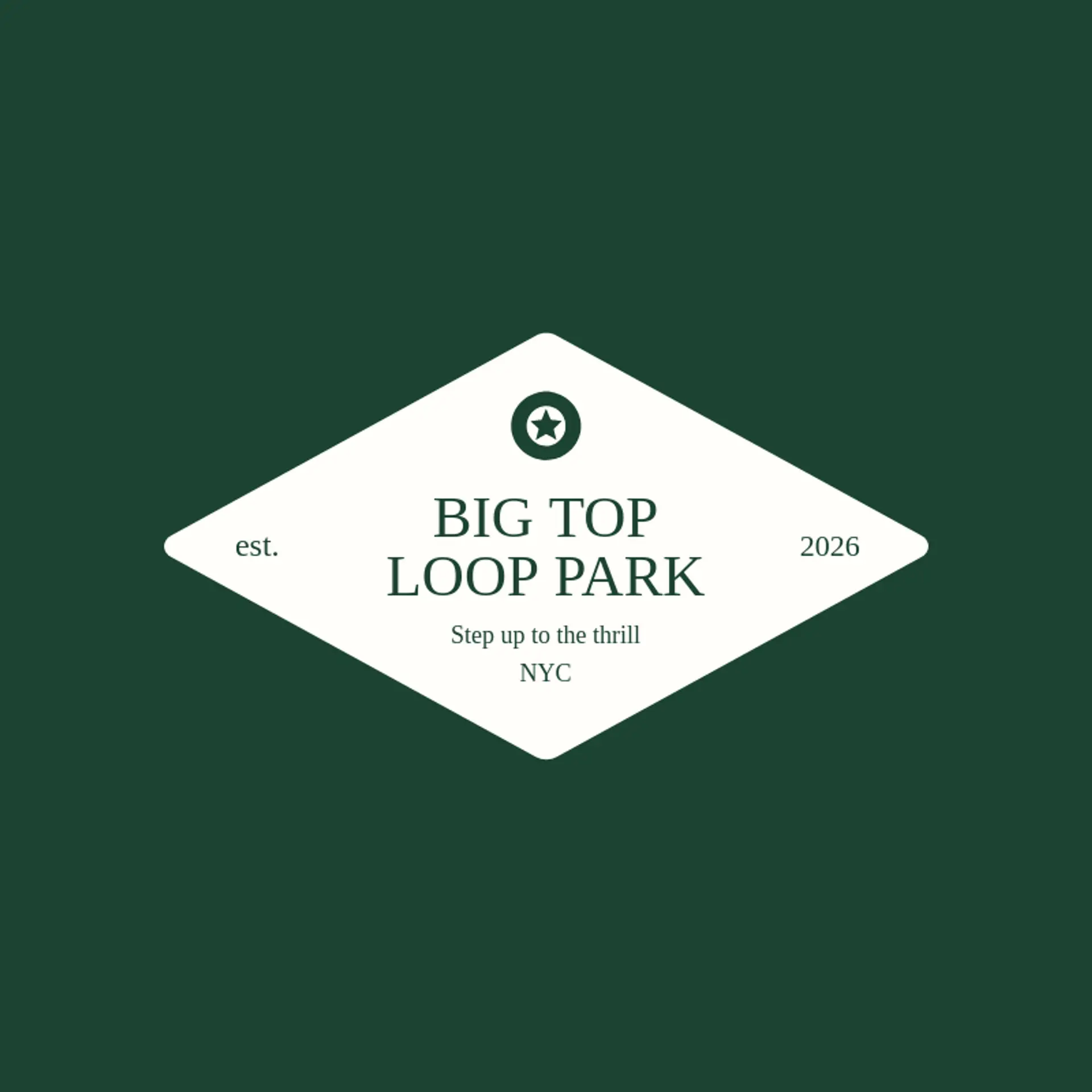 Big Top Loop Park logo for roller coaster