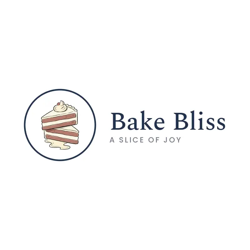 The bakery name Bake Bliss as a branded logo in an illustration style