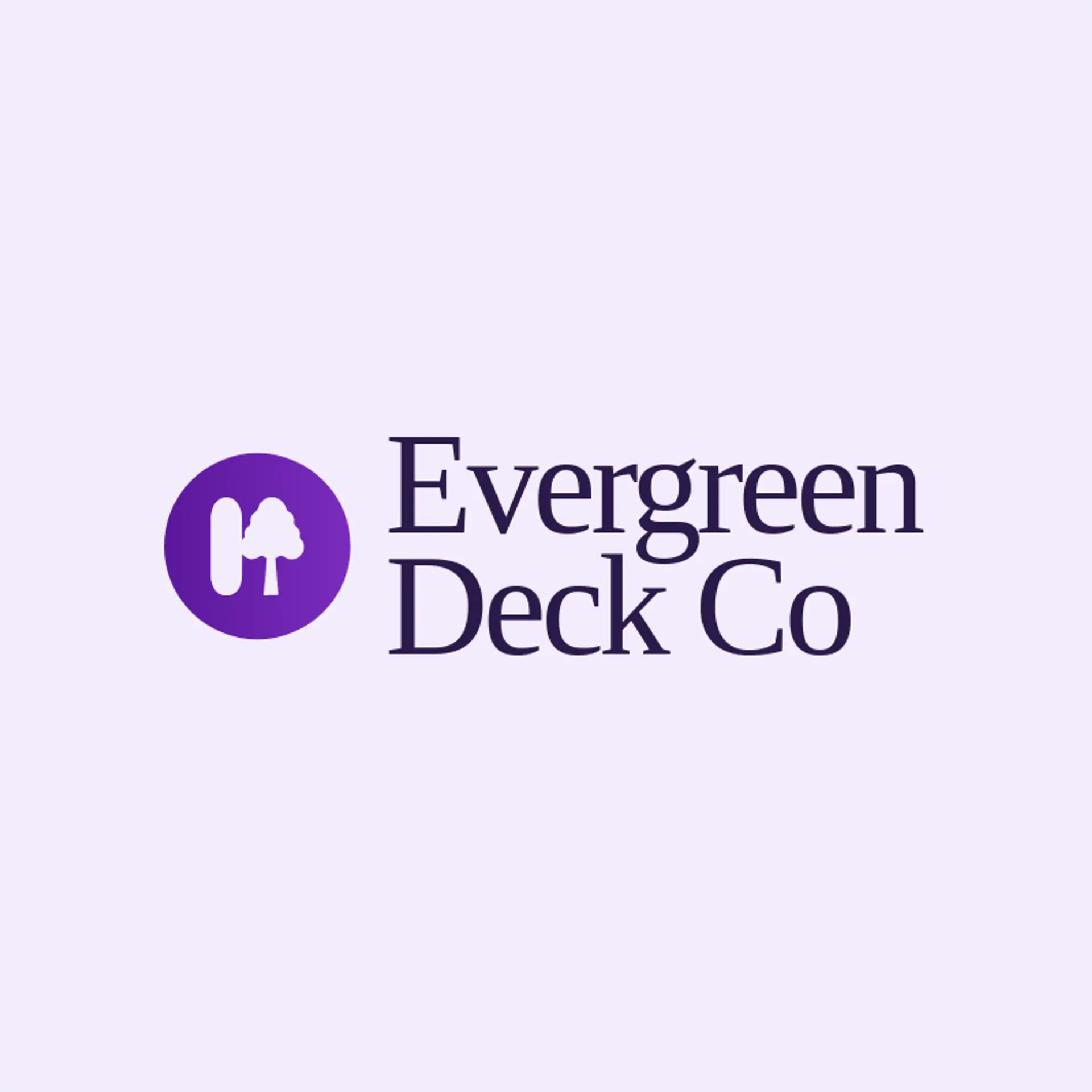 Evergreen Deck Co logo for skate
