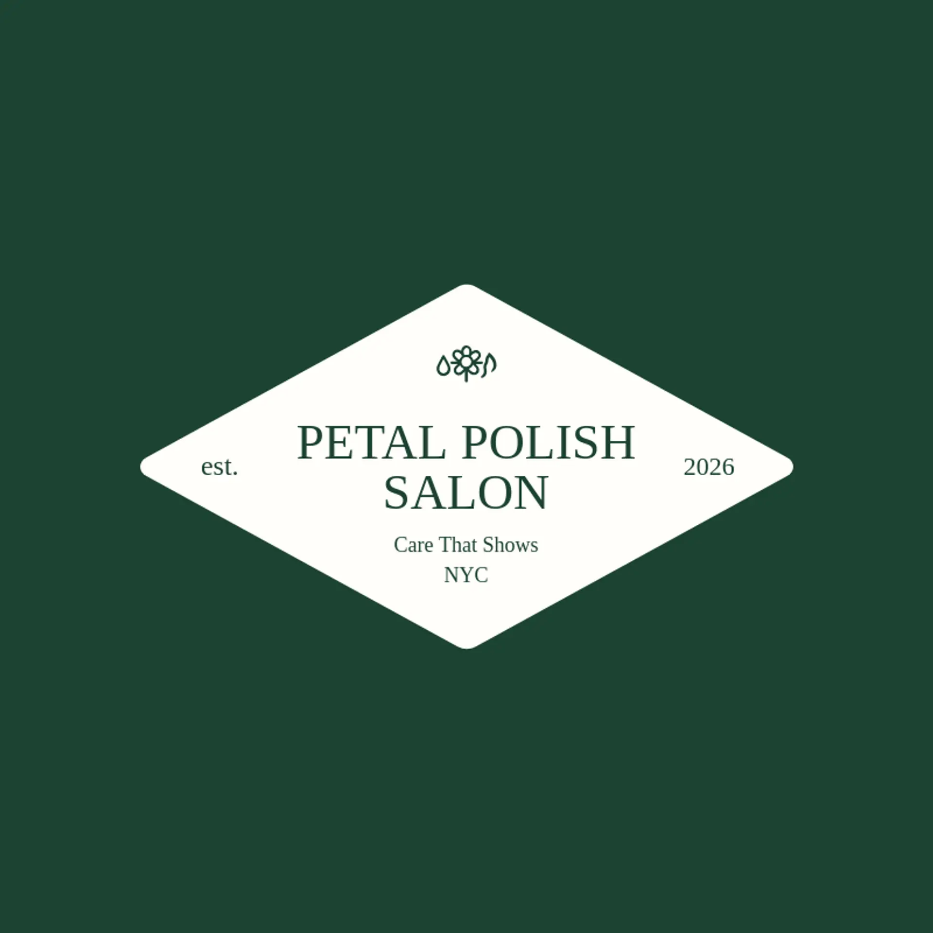 Petal Polish Salon logo for hair