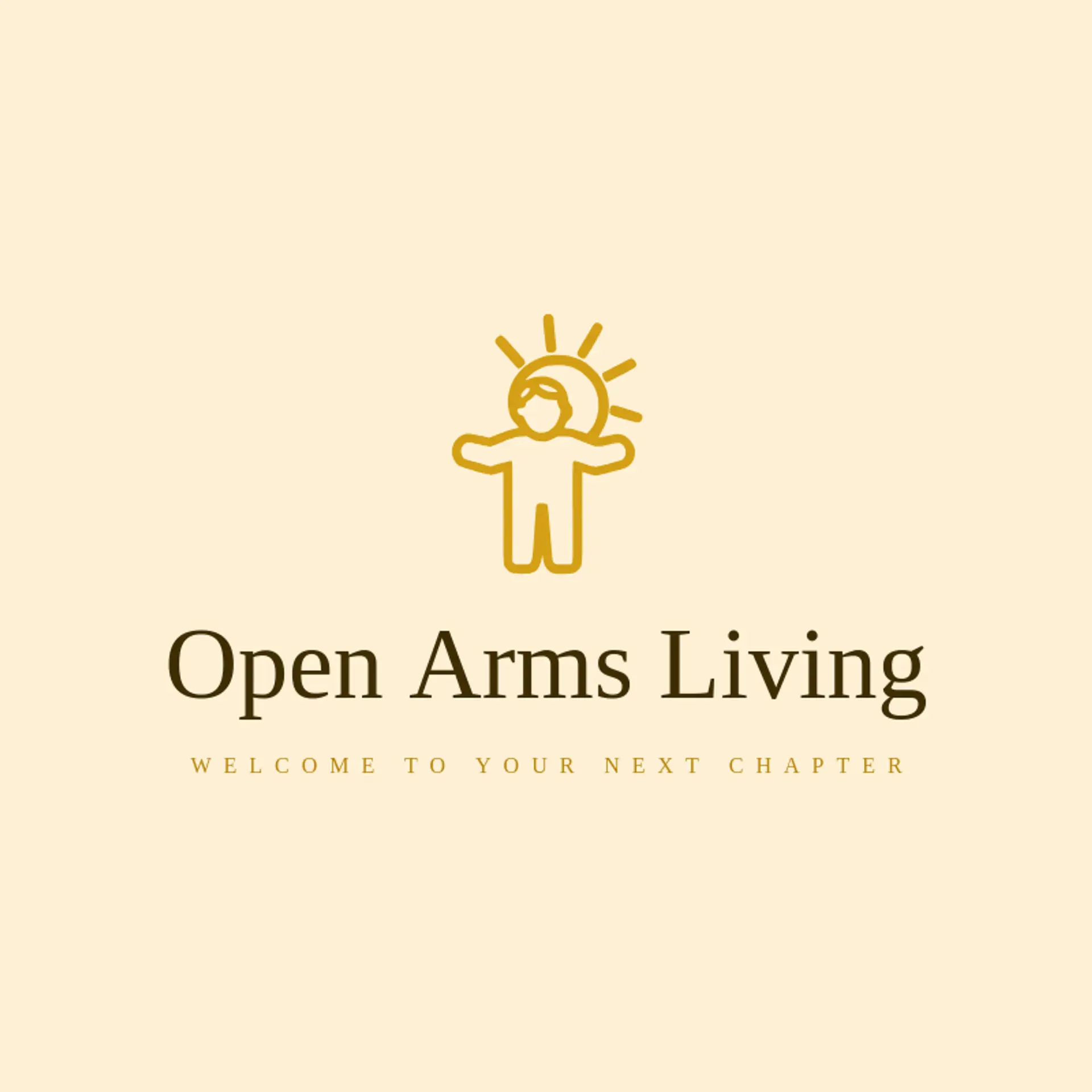 Open Arms Living logo for senior
