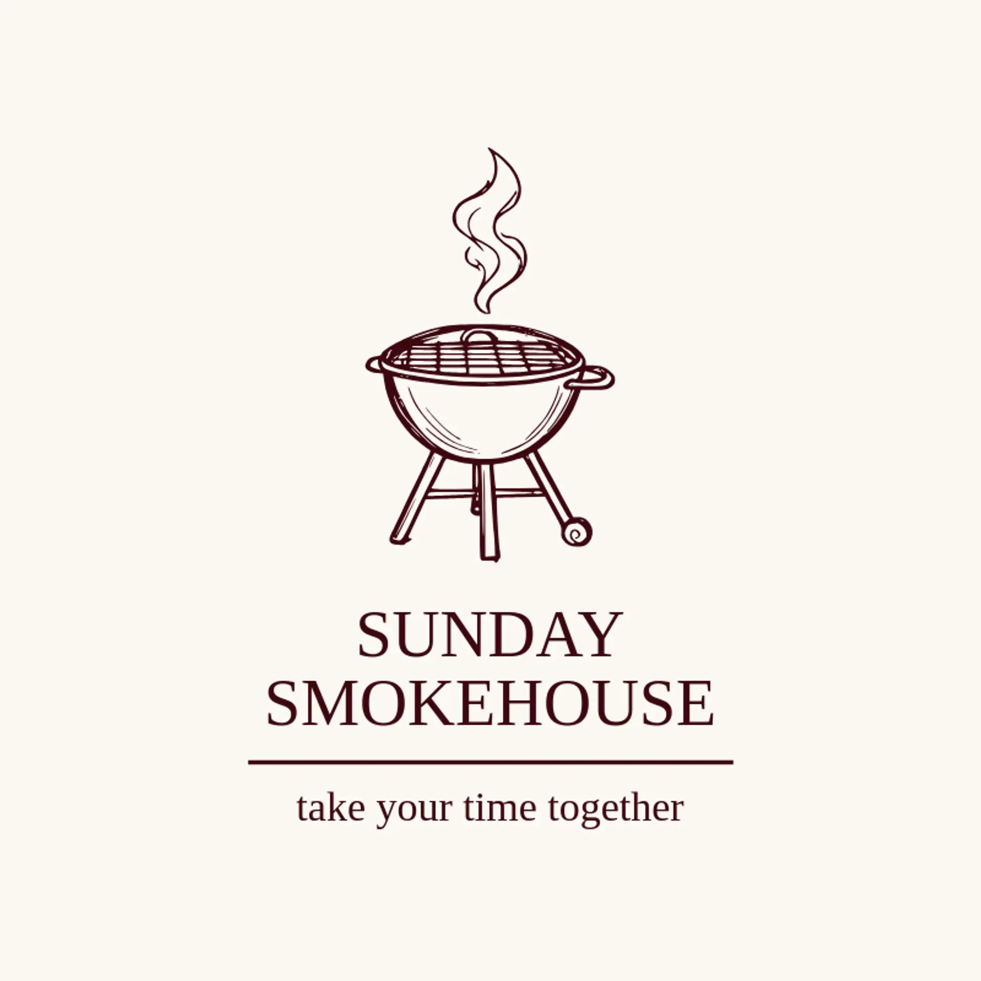 Sunday Smokehouse logo for grill