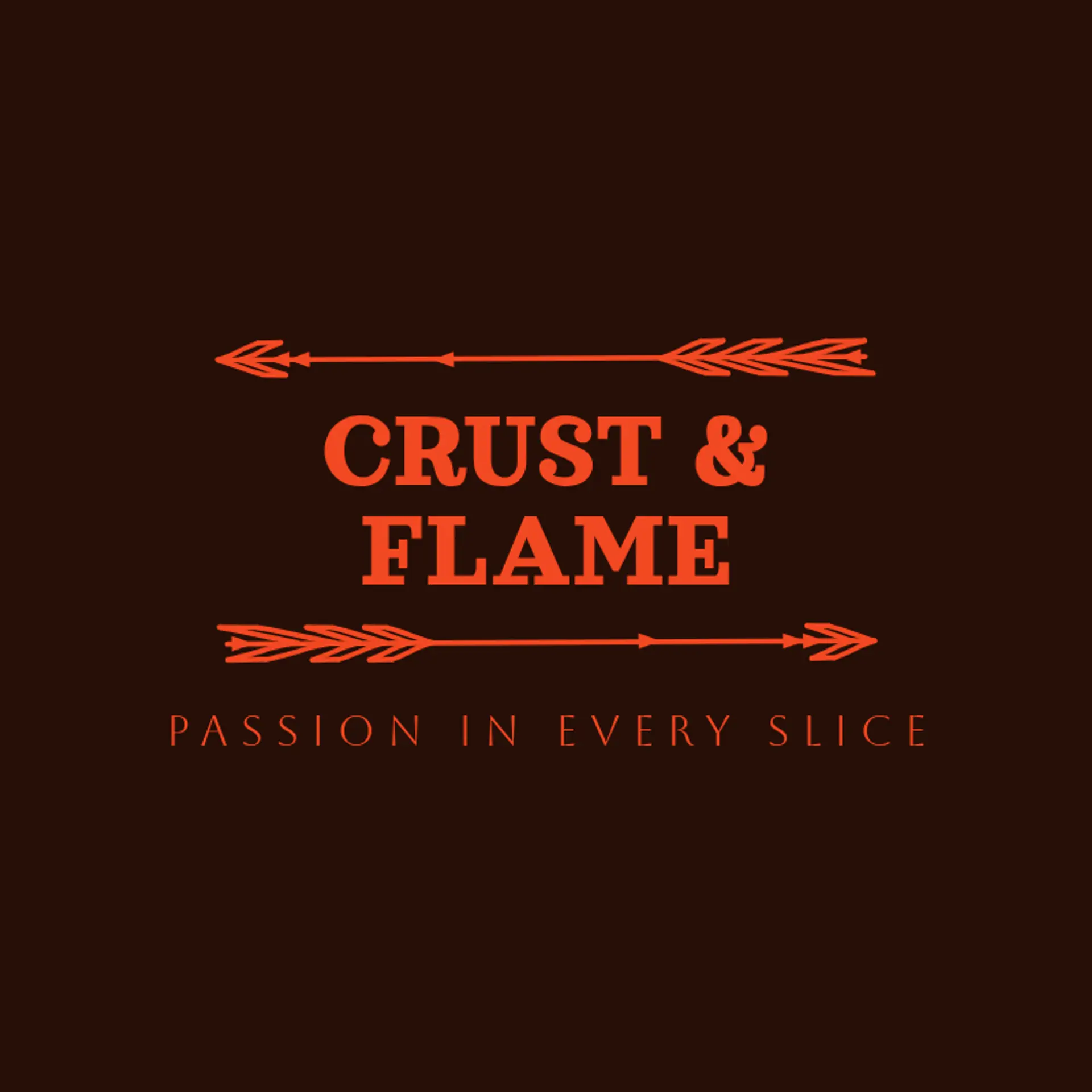 Crust & Craft Pizza logo for pizza restaurant