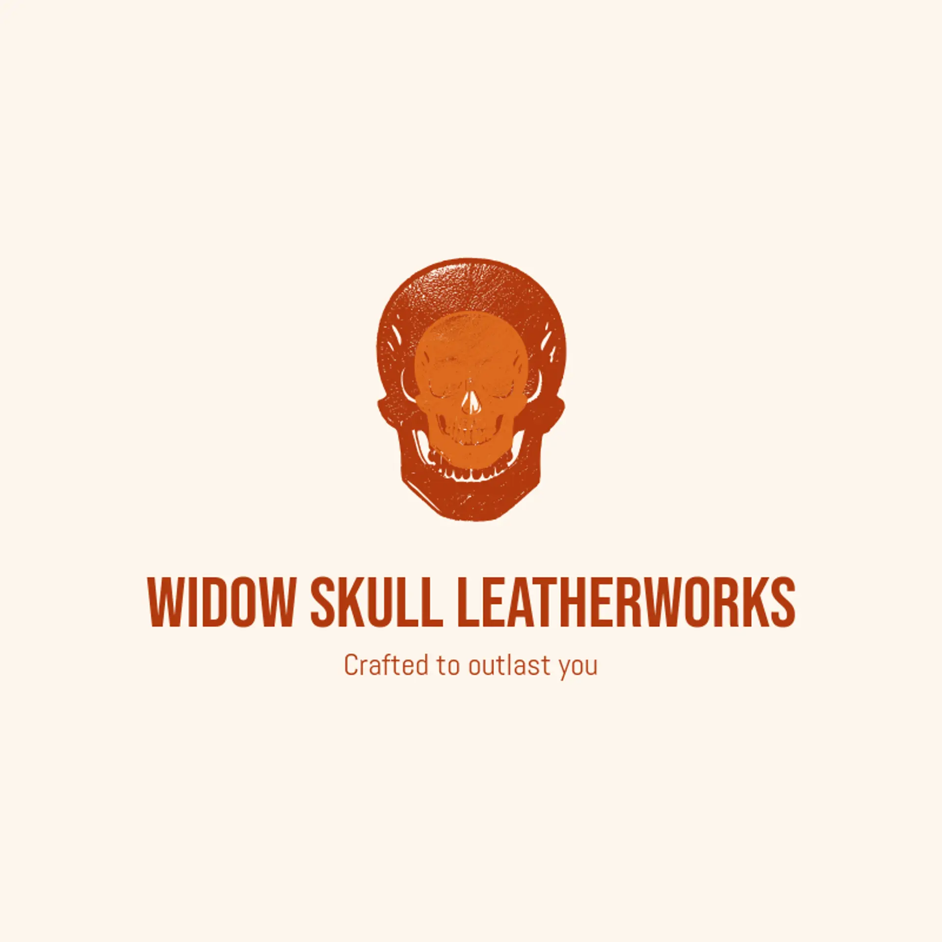 Widow Skull Leatherworks logo for skull