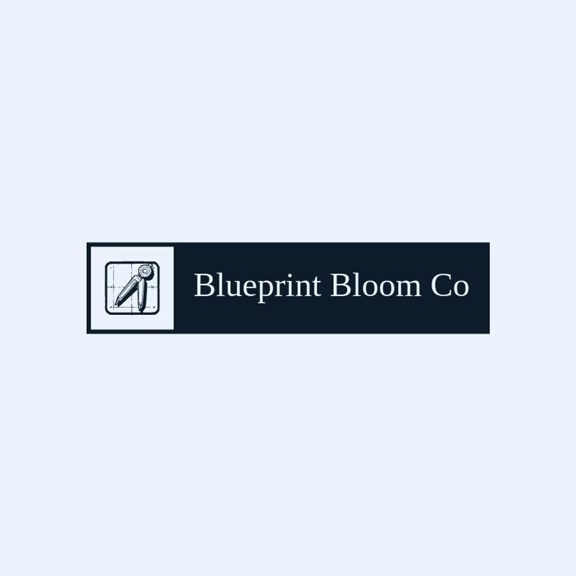 Blueprint Bloom Co logo for engineer