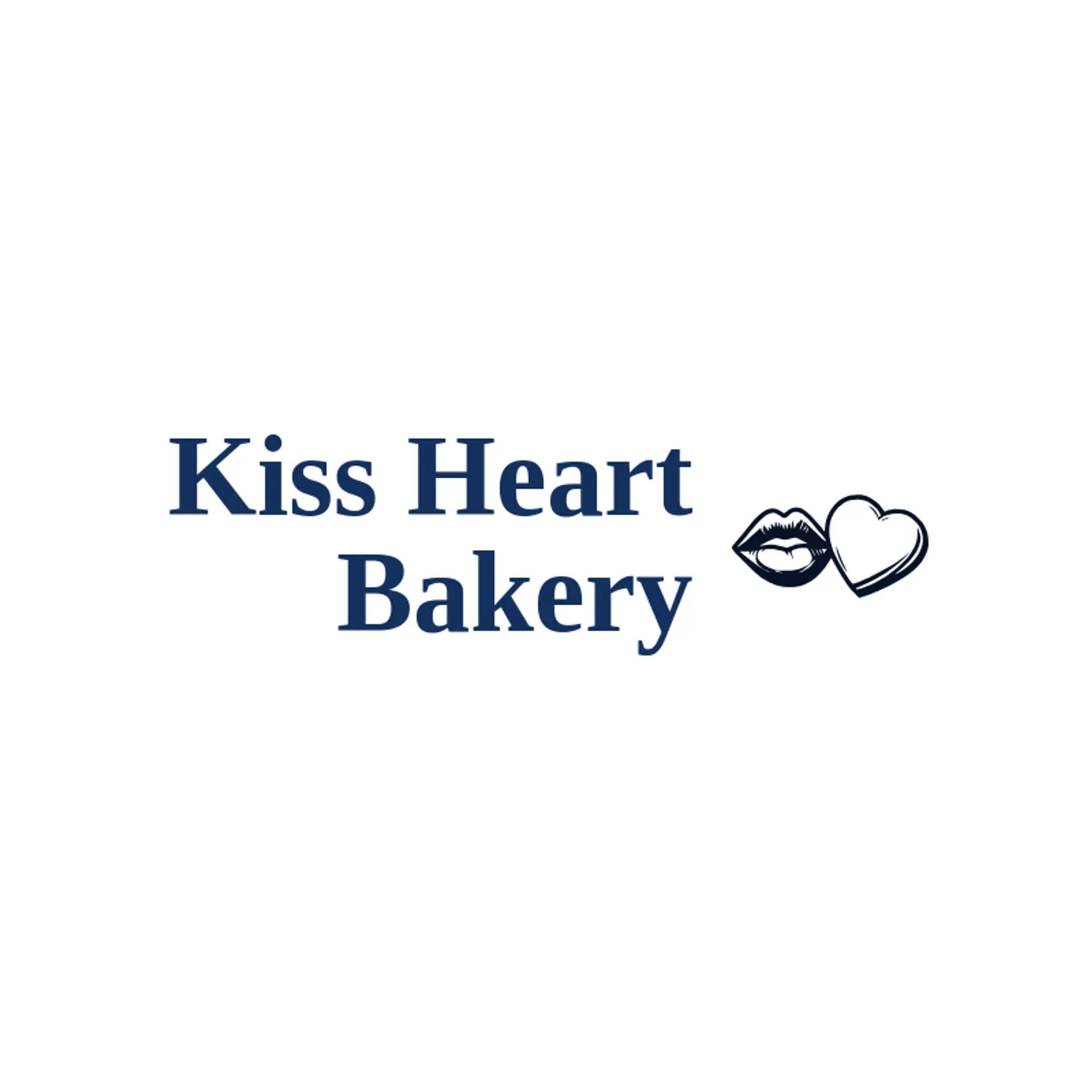 Kiss Heart Bakery logo for kiss