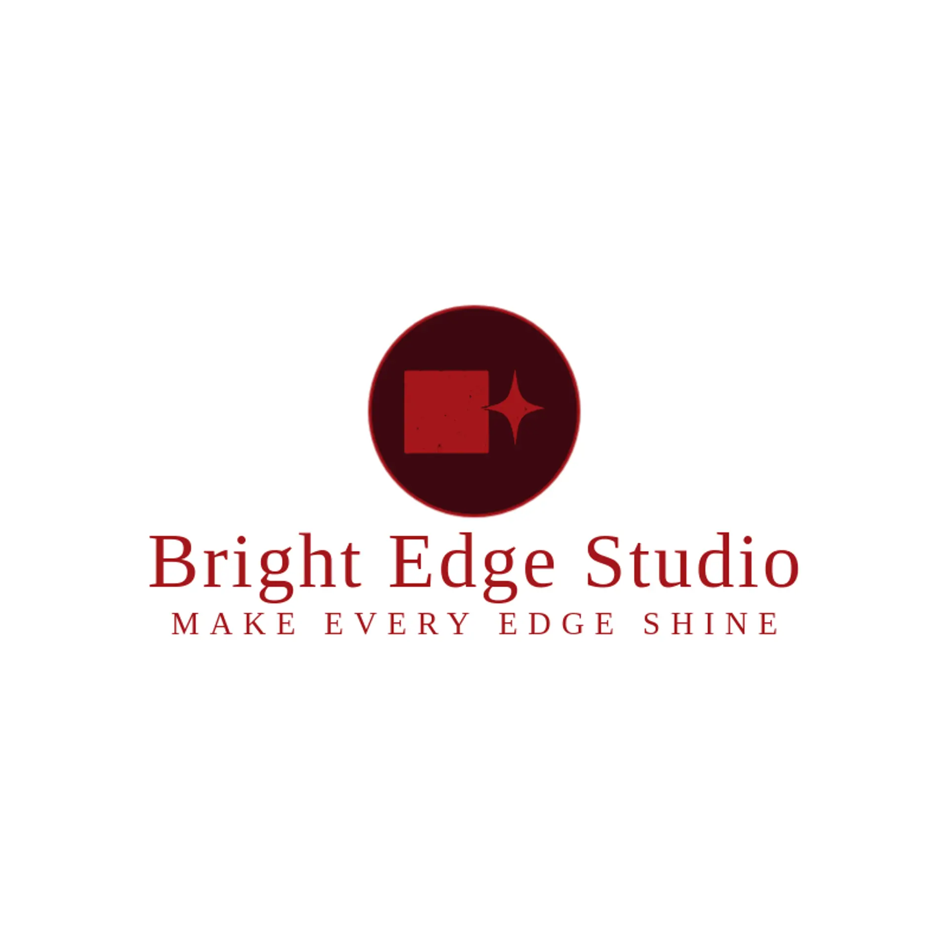 Bright Edge Studio logo for acrylic
