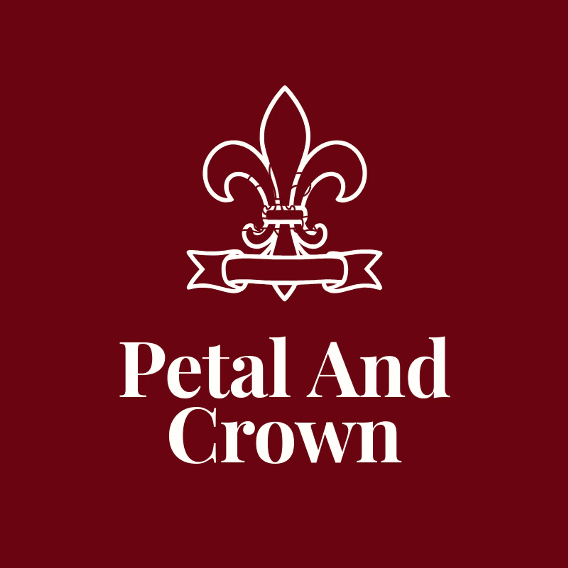 Petal and Crown logo for fleur de lis