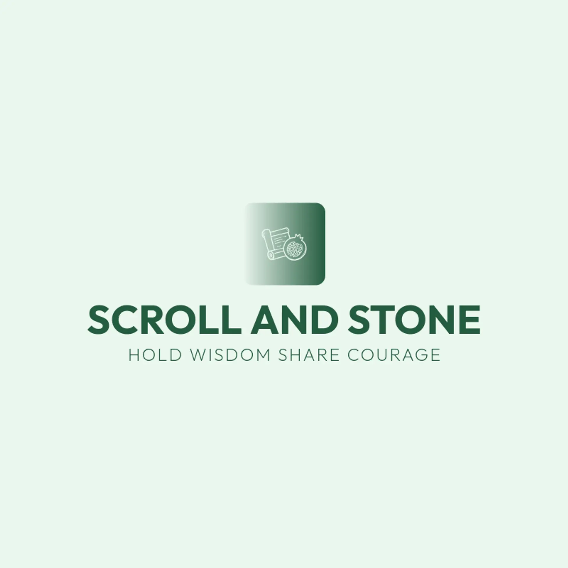 Scroll and Stone logo for jewish