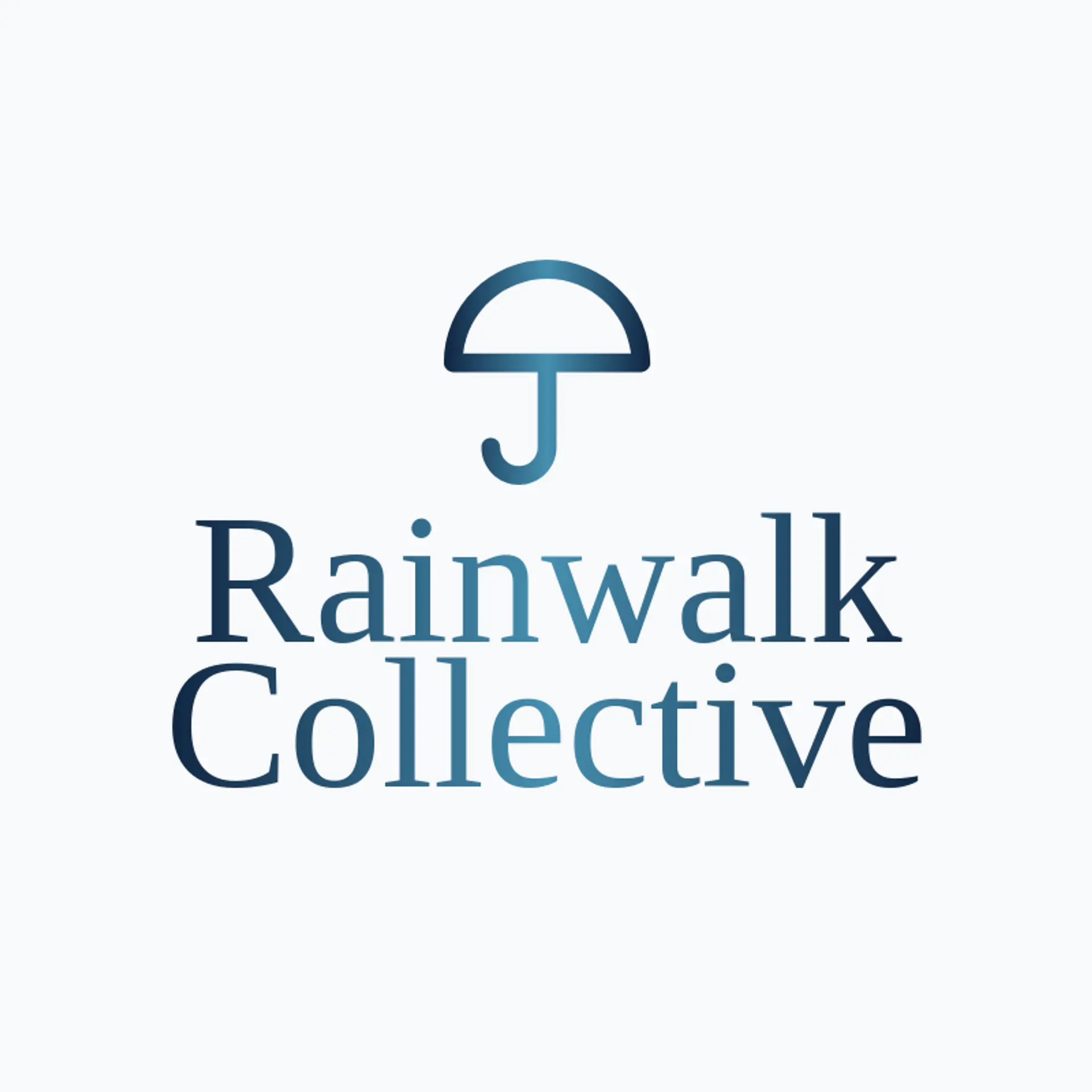 Rainwalk Collective logo for umbrella