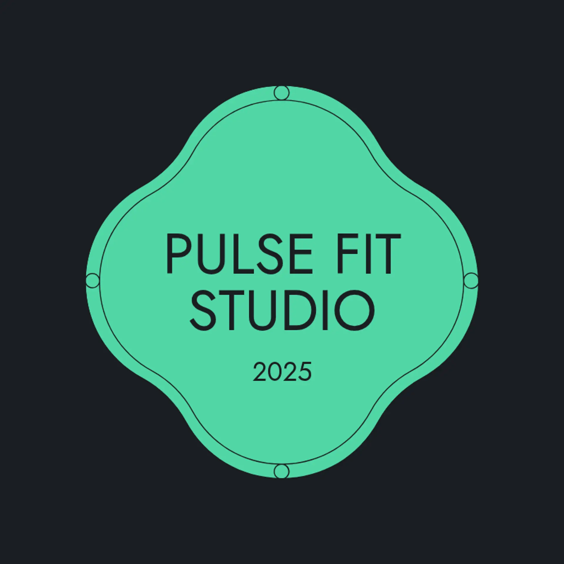 Radiant Pulse Fitness logo for fitness studio