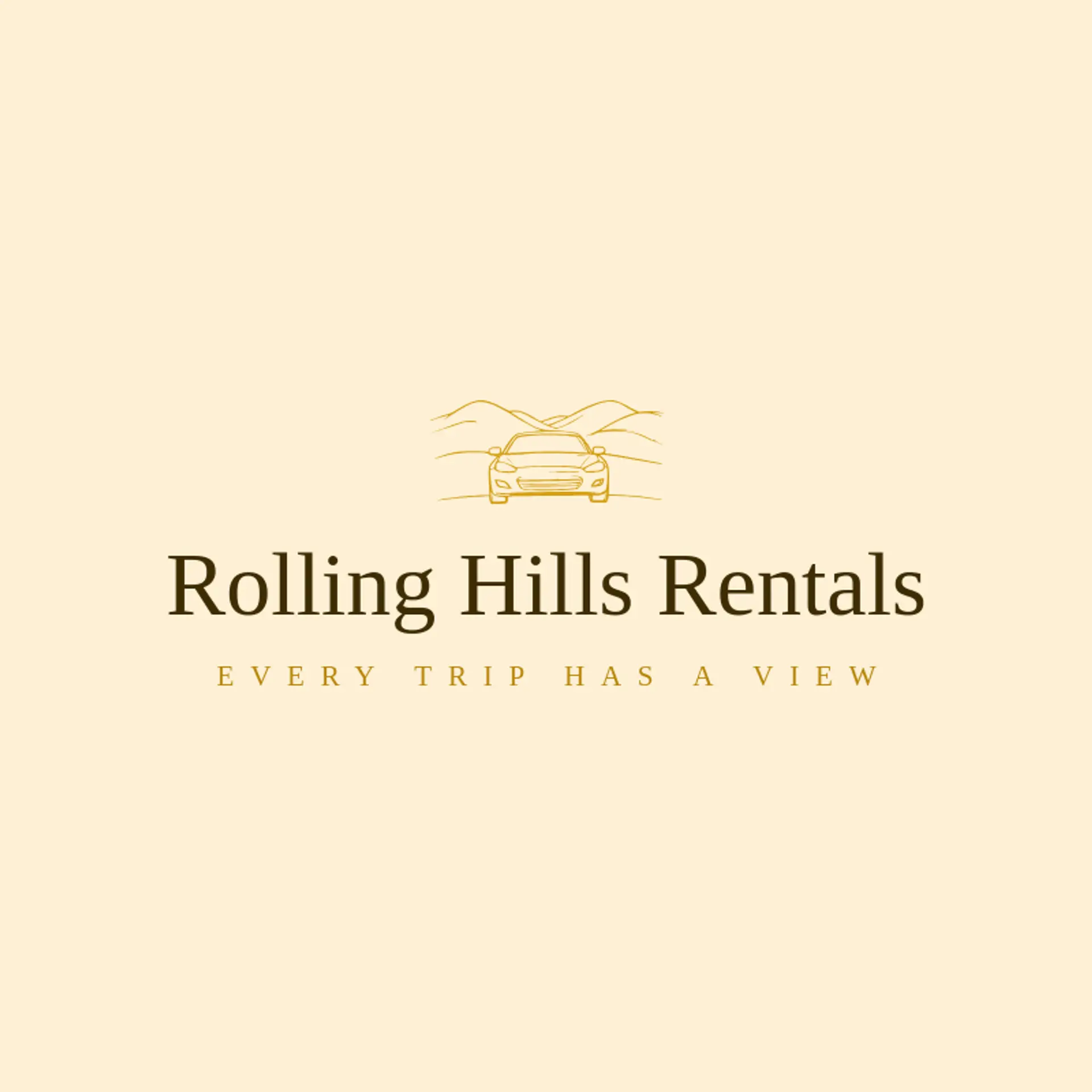 Rolling Hills Rentals logo for car rental