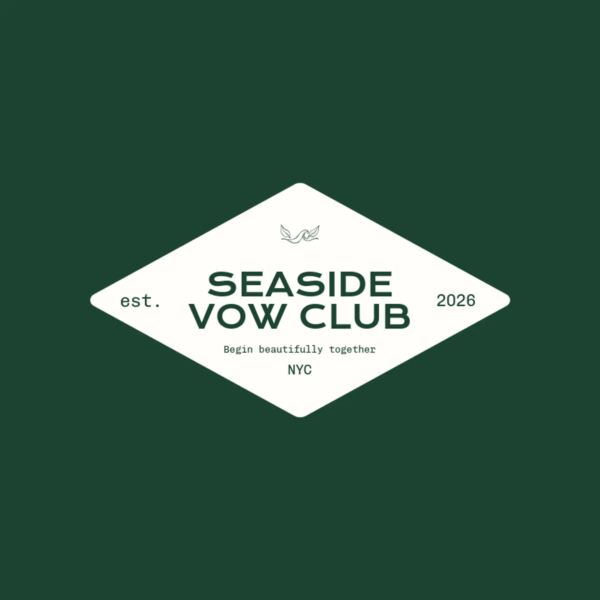 Seaside Vow Club logo for engagement