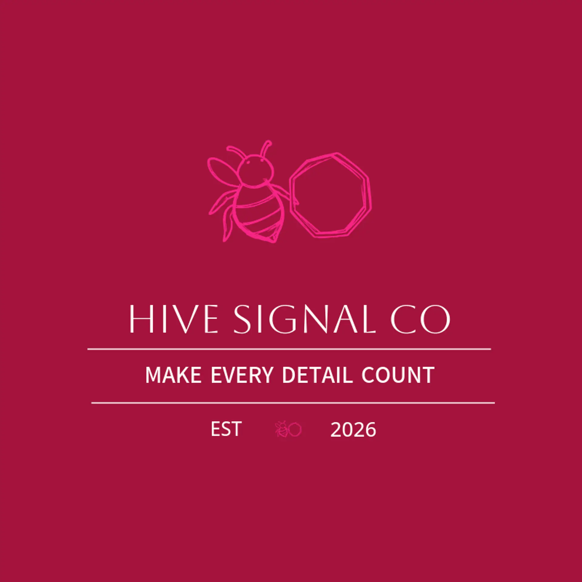 Hive Signal Co logo for hexagon
