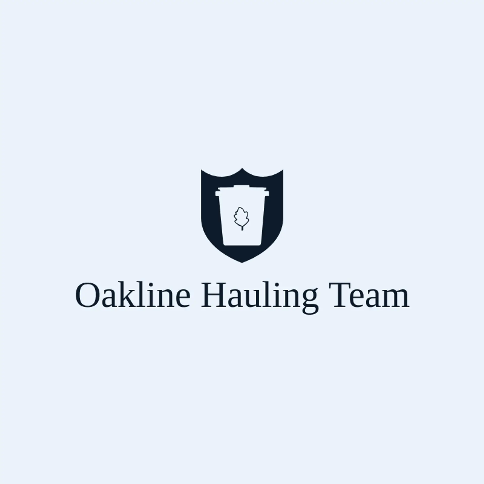 Oakline Hauling Team logo for garbage