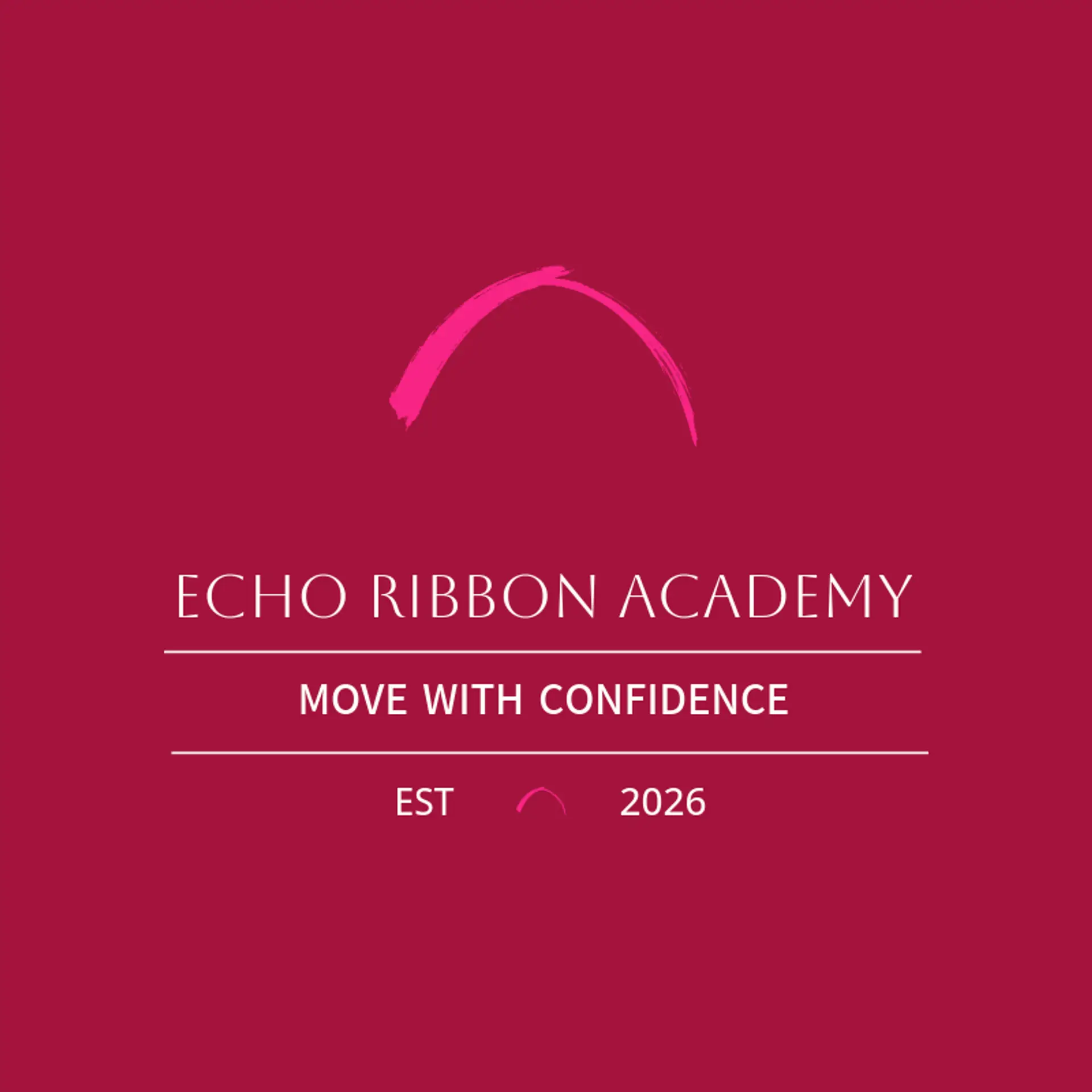 Echo Ribbon Academy logo for gymnastics