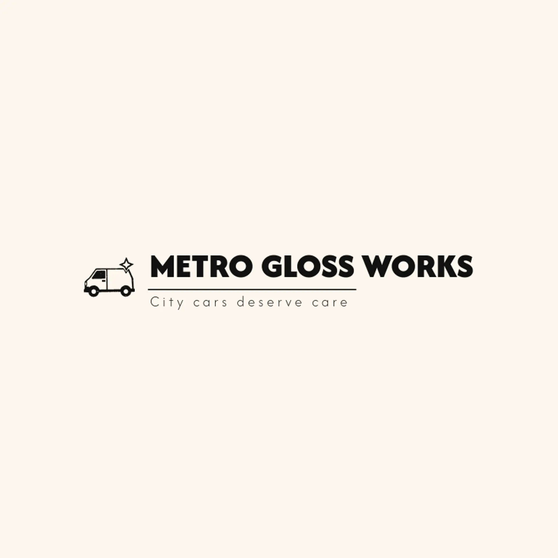 Metro Gloss Works logo for car detailing
