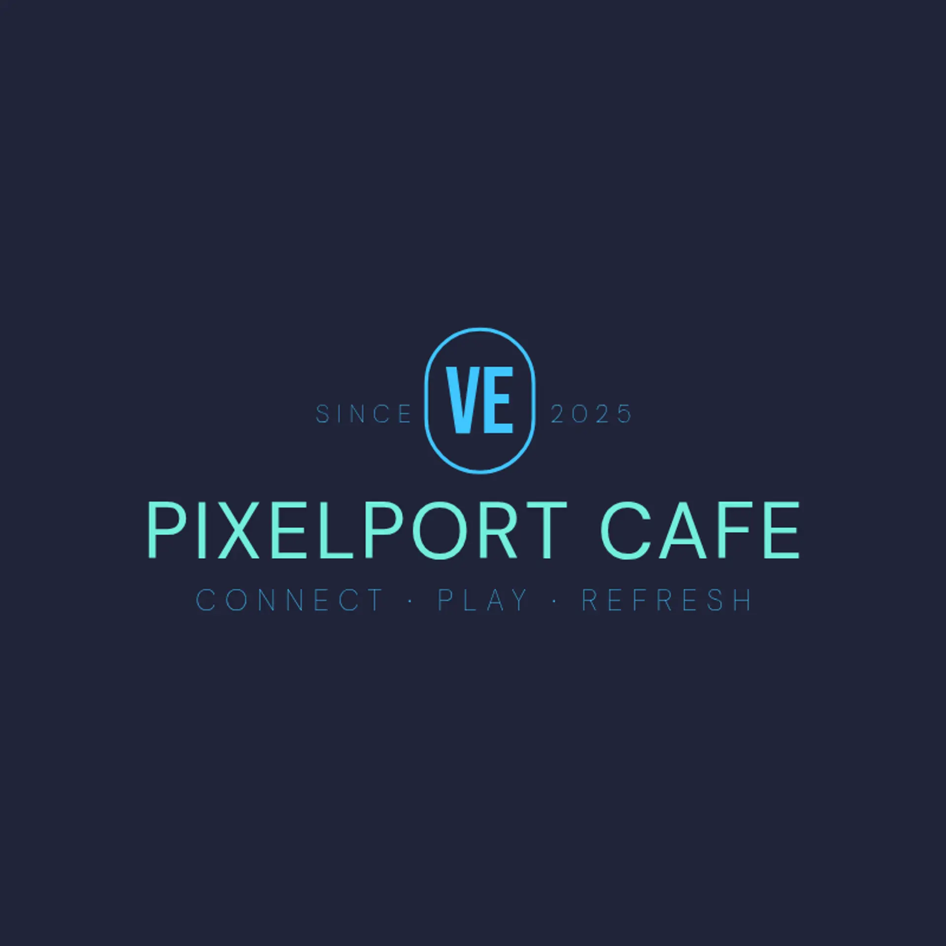 PixelPort Cafe logo for internet cafe
