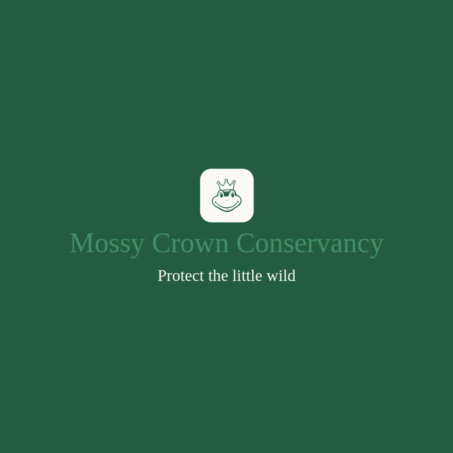 Mossy Crown Conservancy logo for toad