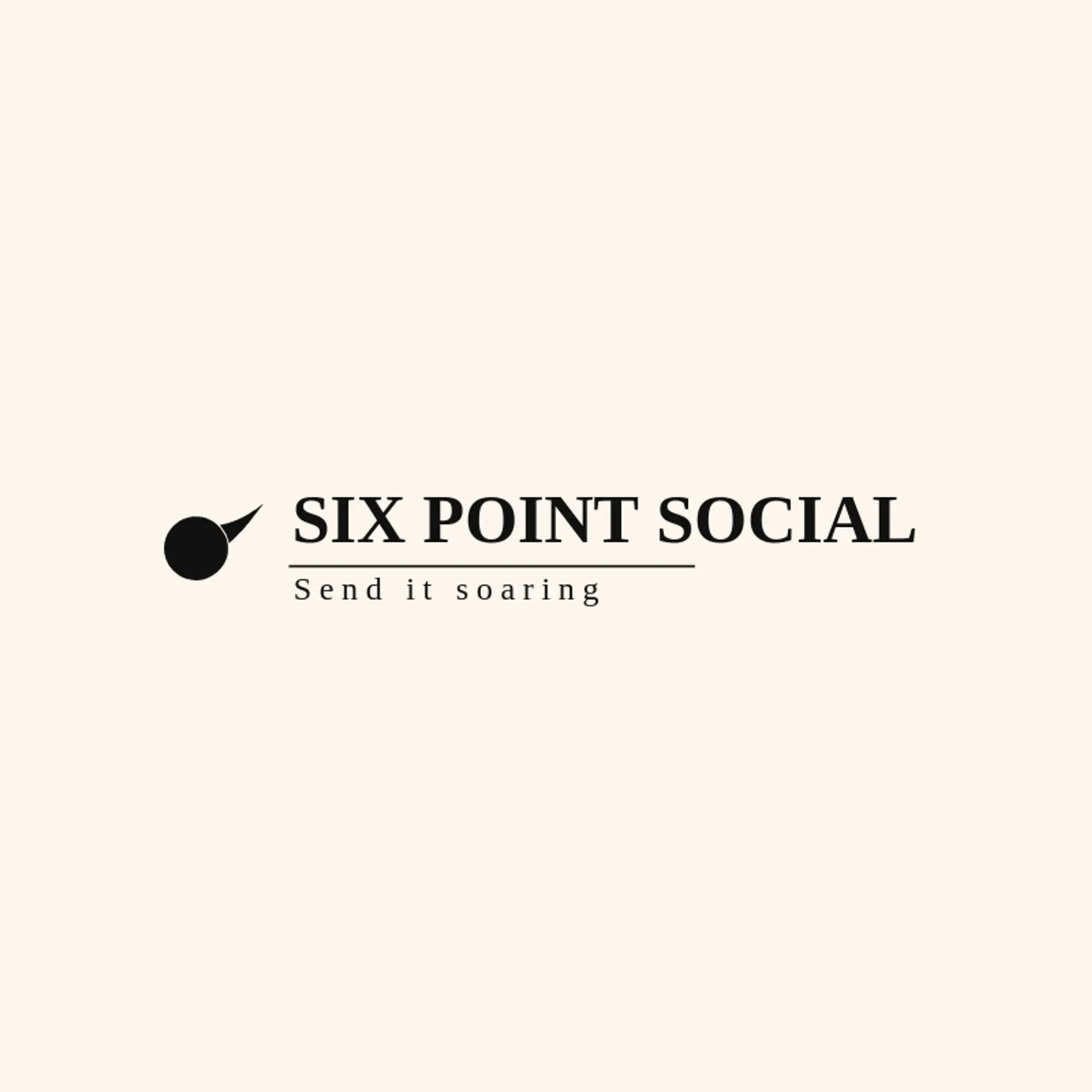 Six Point Social logo for cricket team