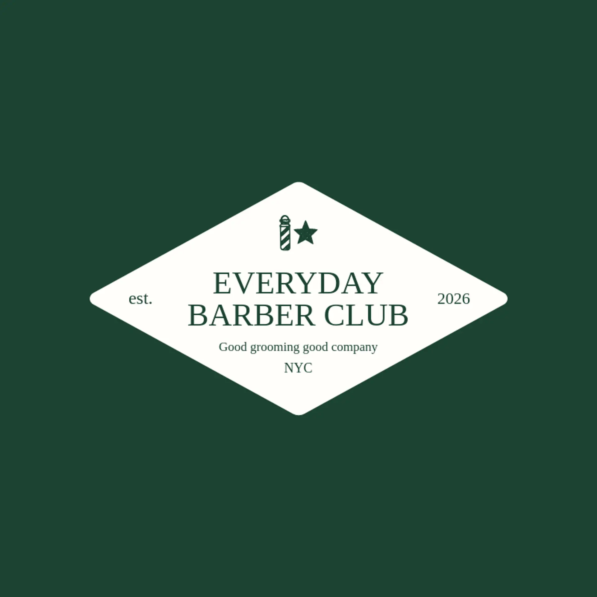 Everyday Barber Club logo for barber pole