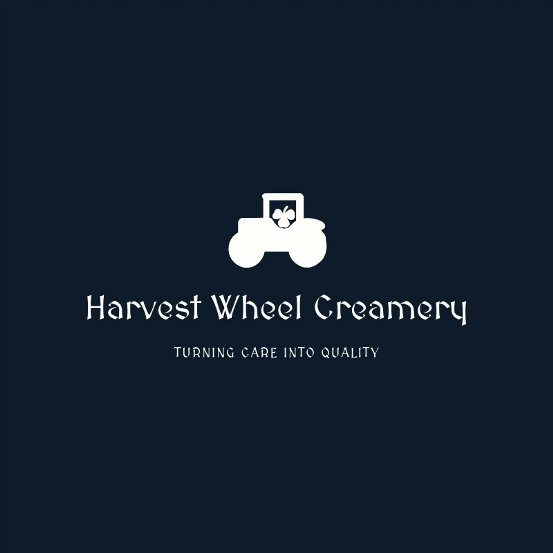 Harvest Wheel Creamery logo for dairy farm