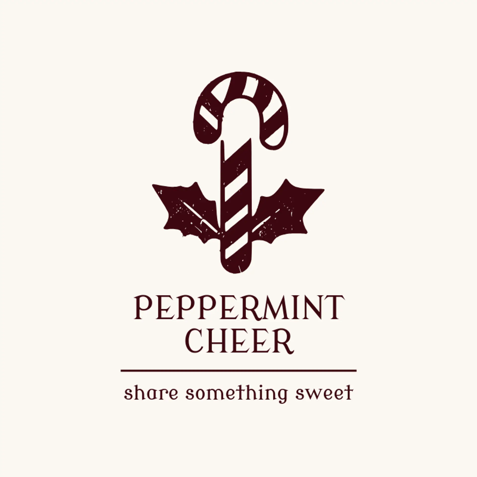 Peppermint Cheer logo for christmas