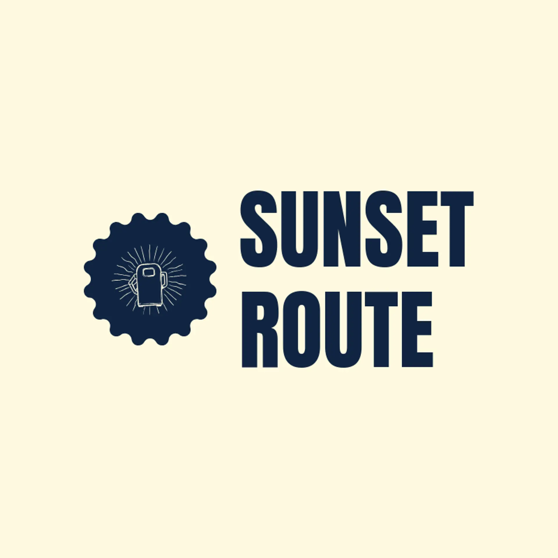 Sunset Route logo for gas station