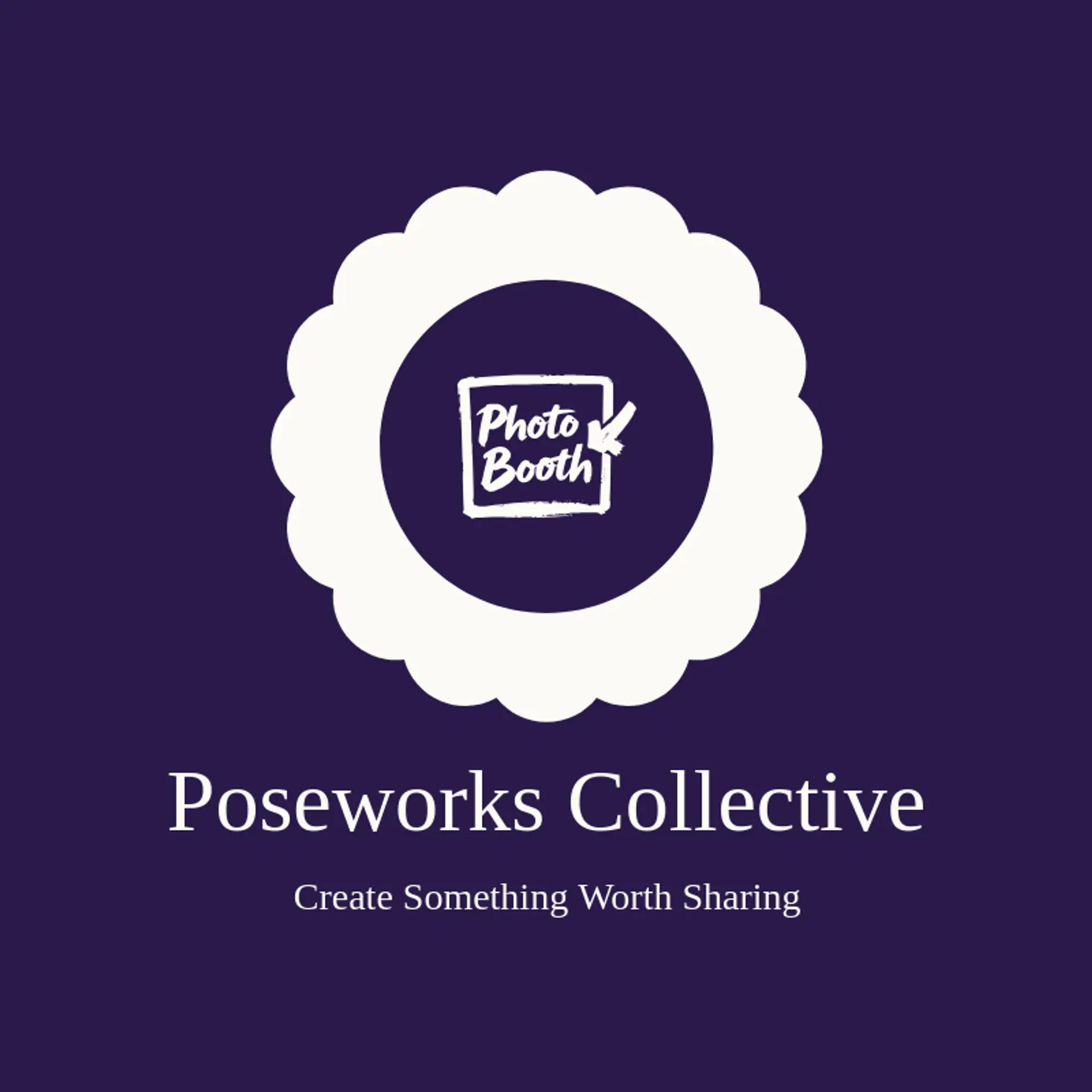 Poseworks Collective logo for photo booth