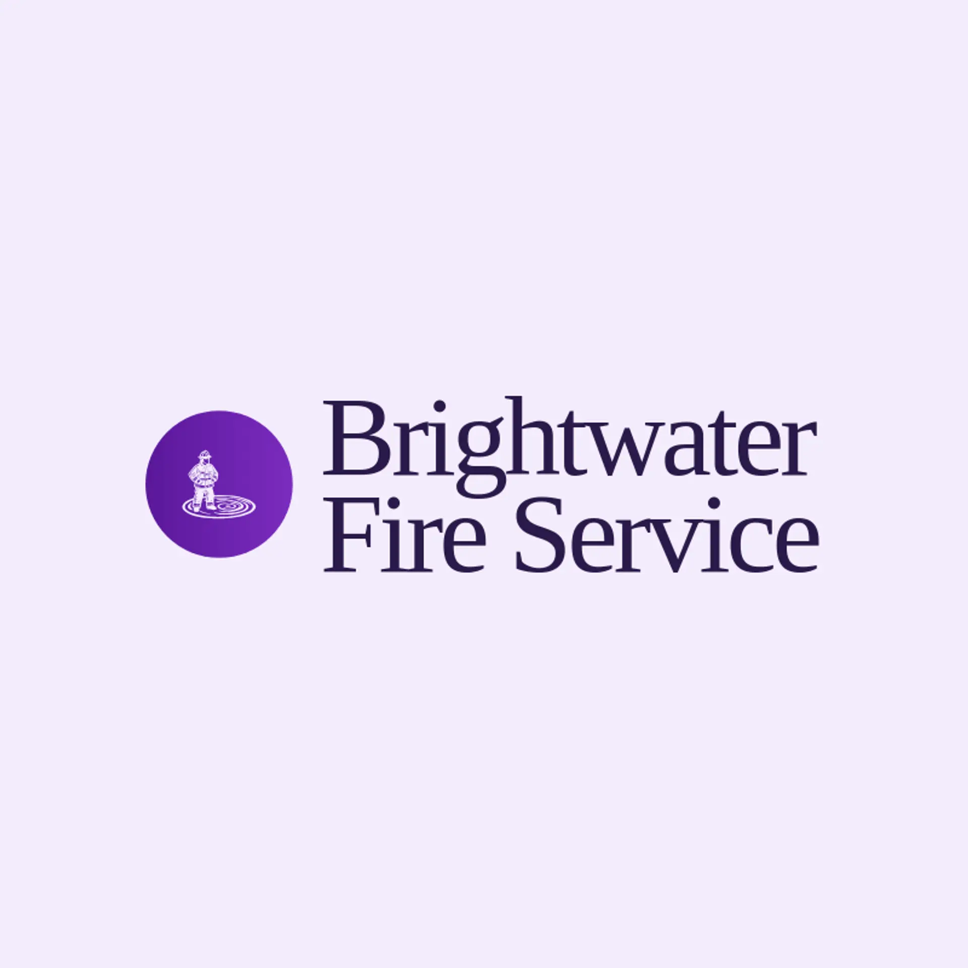 Brightwater Fire Service logo for fireman