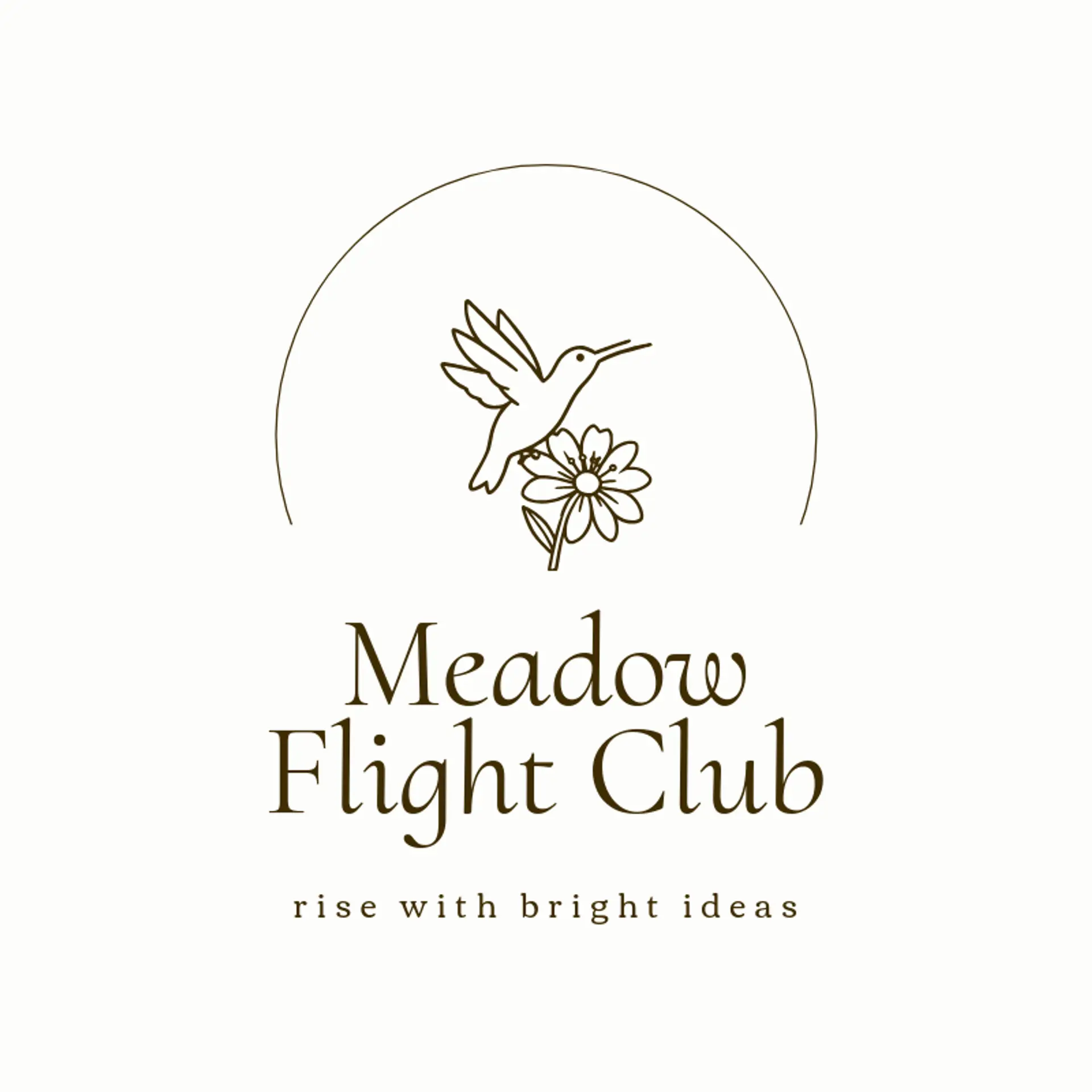 Meadow Flight Club logo for hummingbird