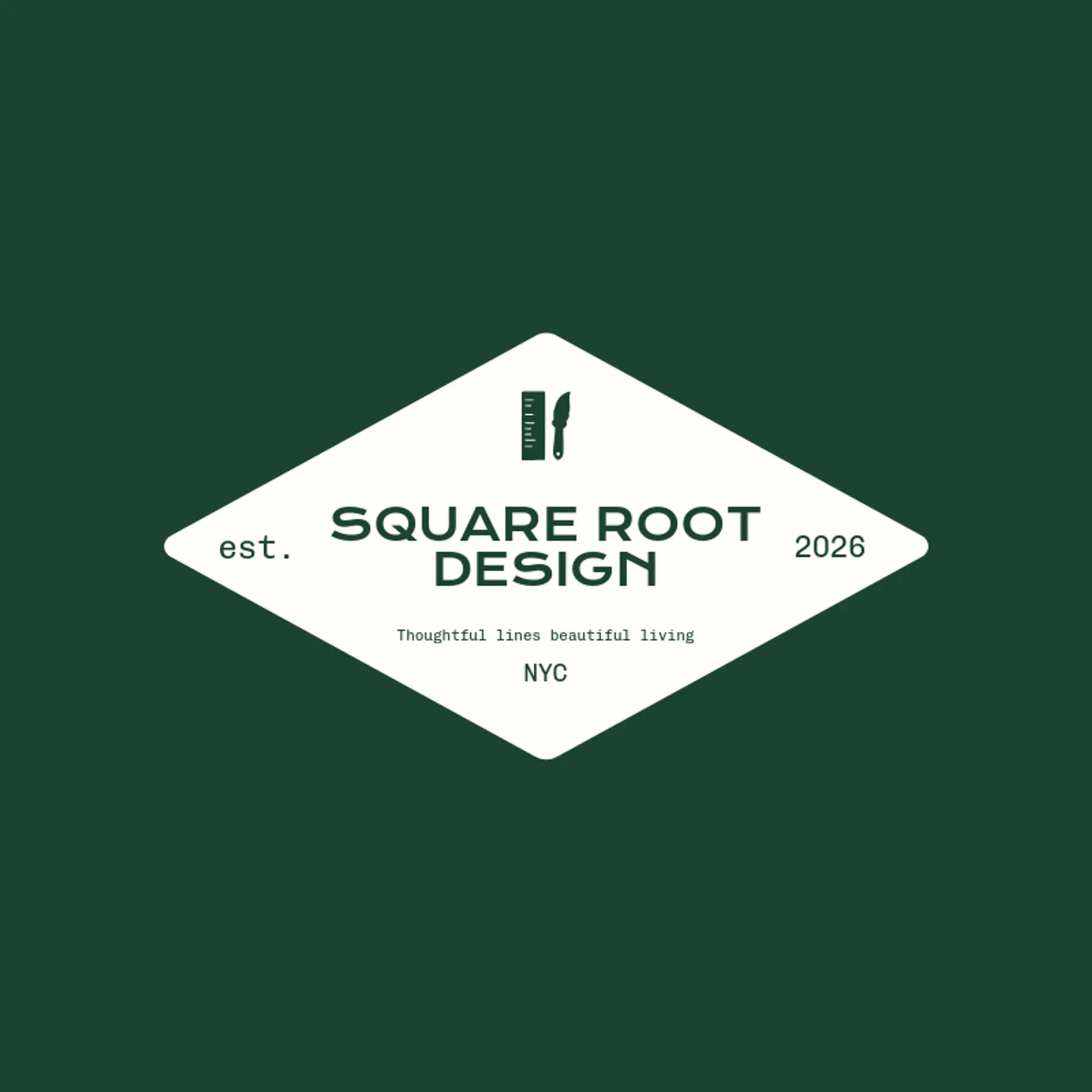 Square Root Design logo for interior