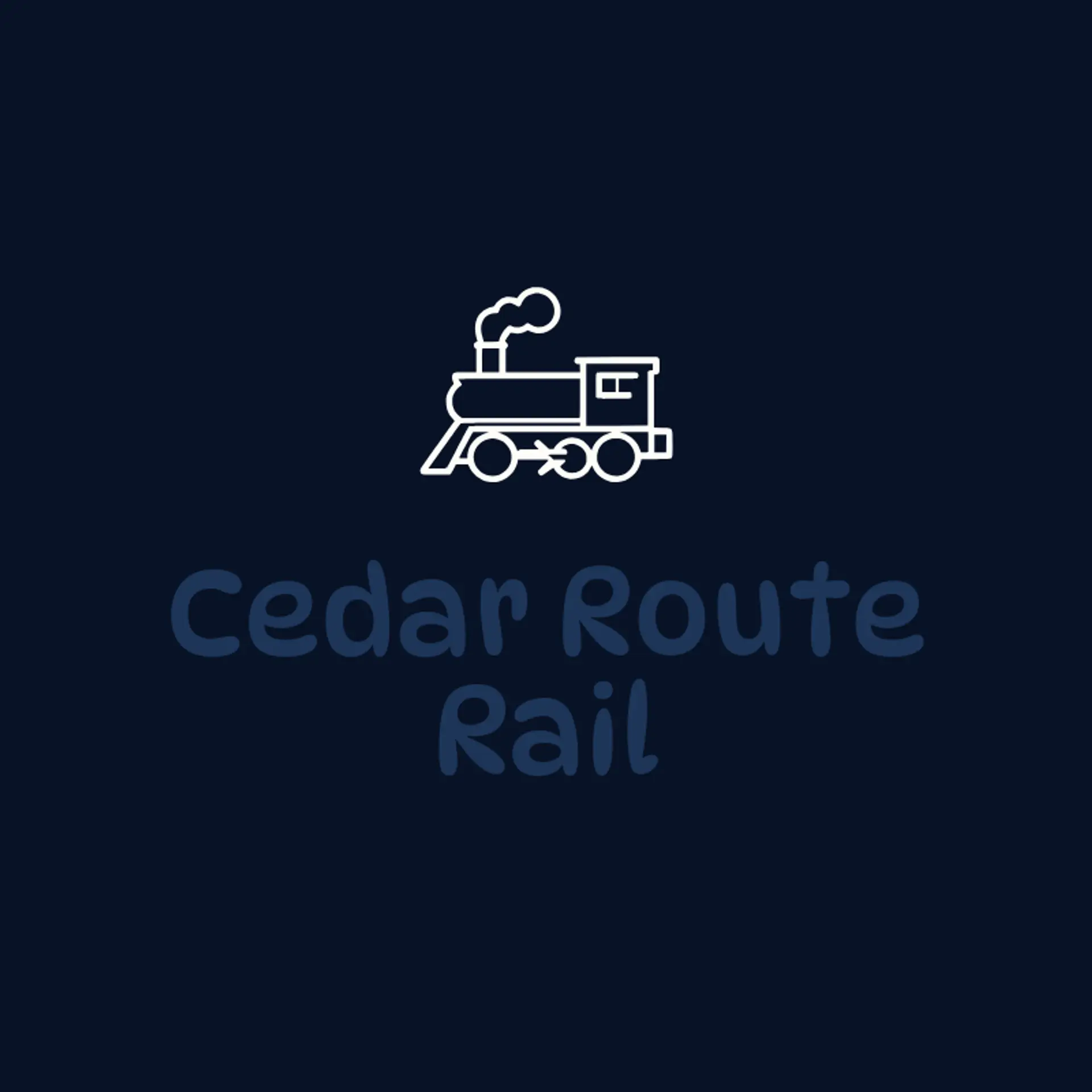 Cedar Route Rail logo for train