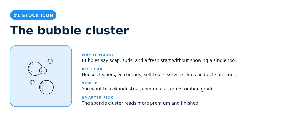 The bubble cluster stock icon