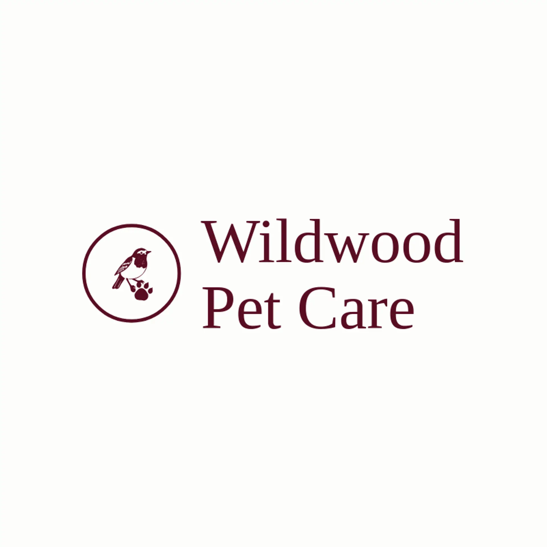 Wildwood Pet Care logo for robin
