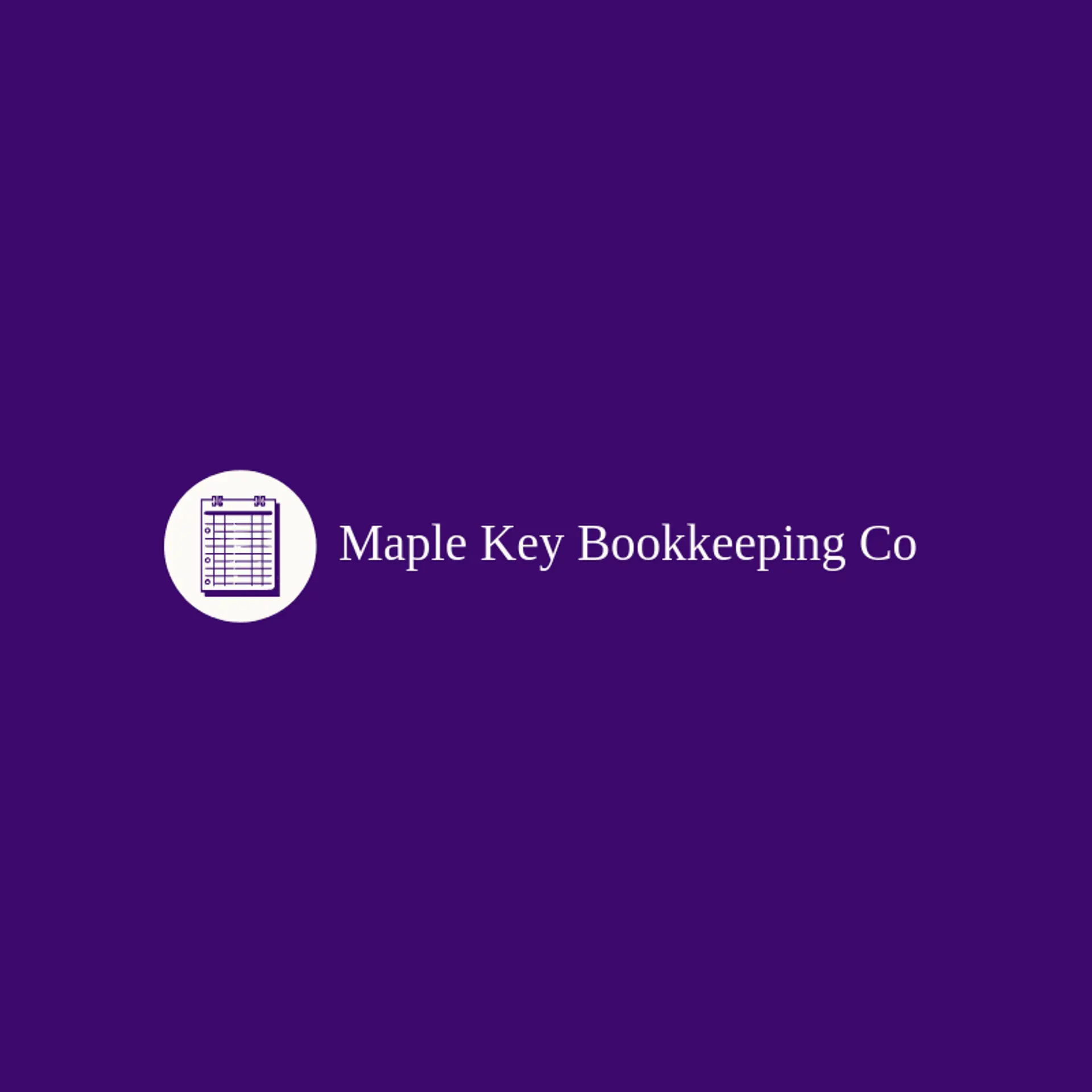 Maple Key Bookkeeping Co logo for ledger