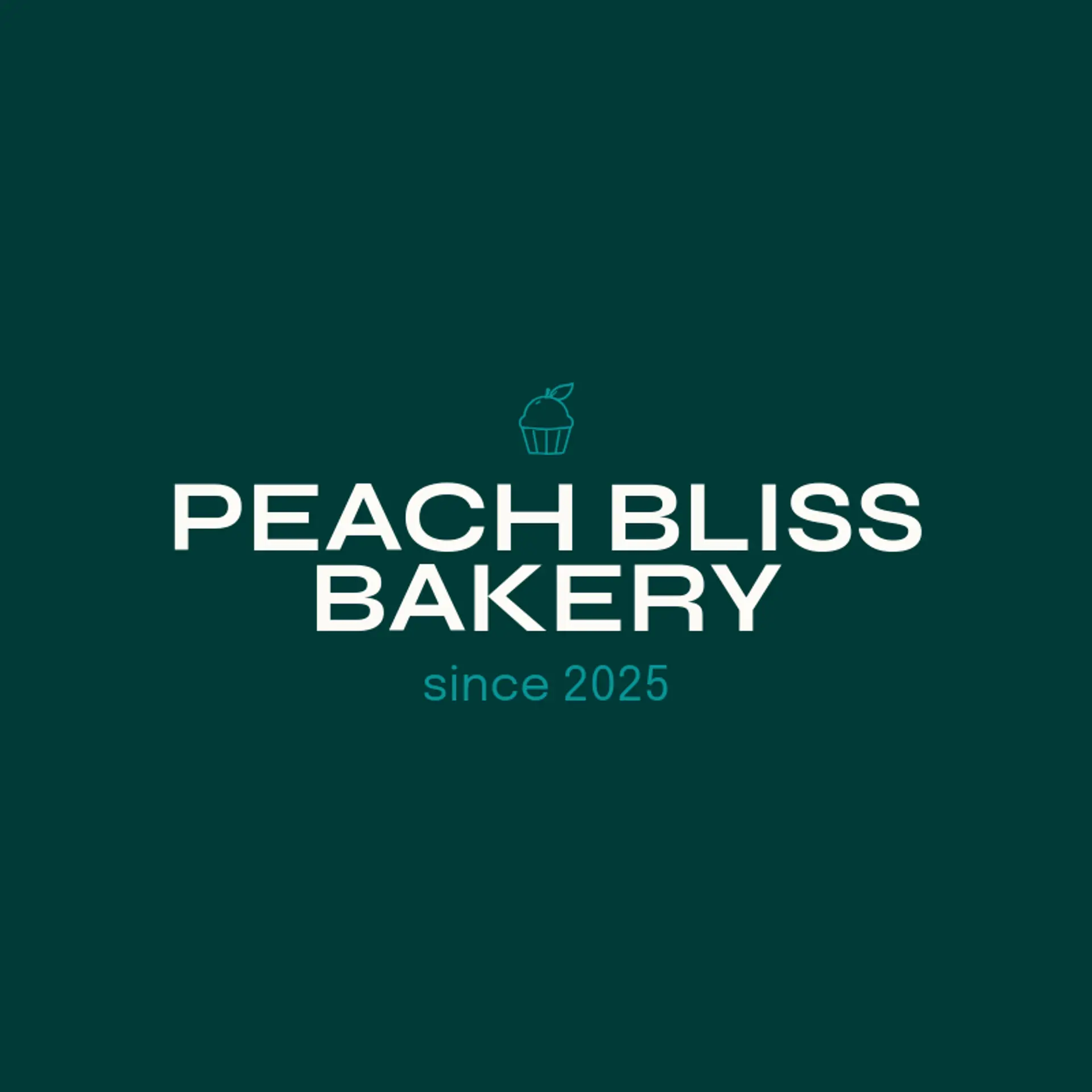 Peach Bliss Bakery logo for cupcake
