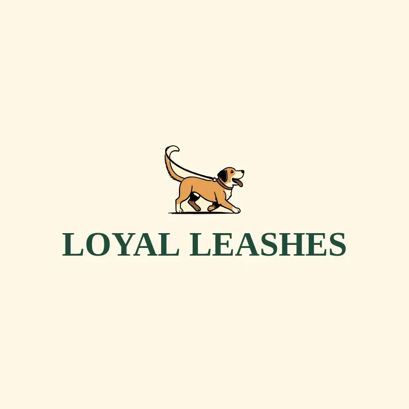 The dog walking business name Loyal Leashes as a branded logo with a color icon