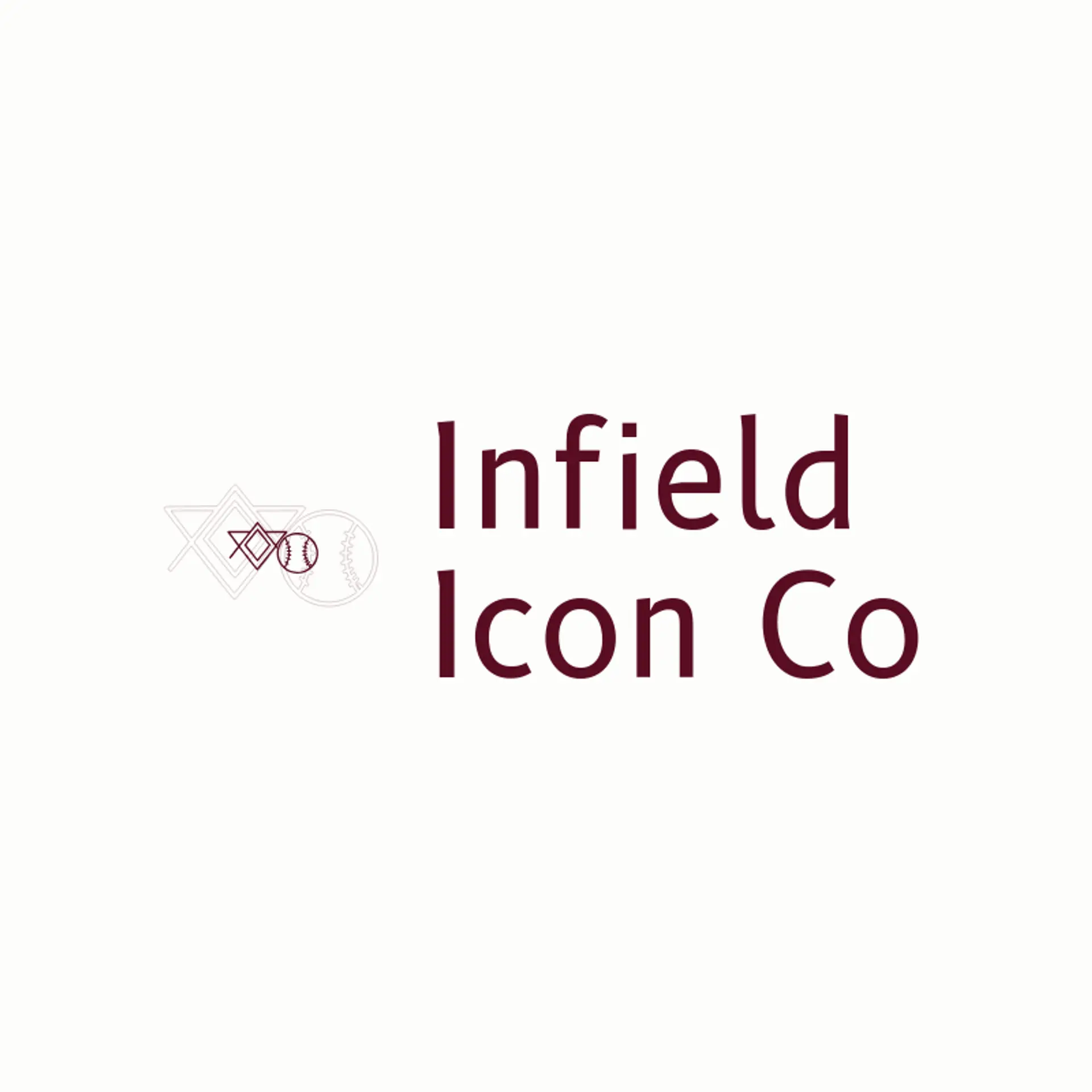 Infield Icon Co logo for baseball hat