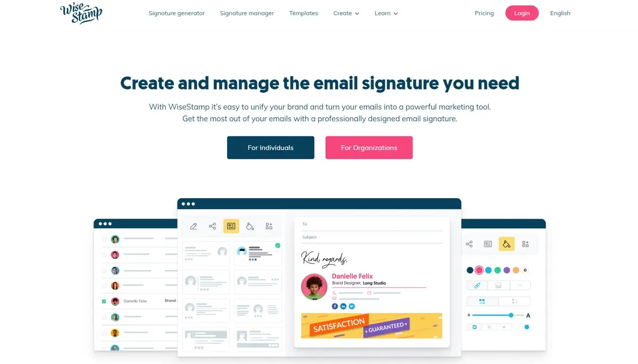 Wisestamp email signature generator