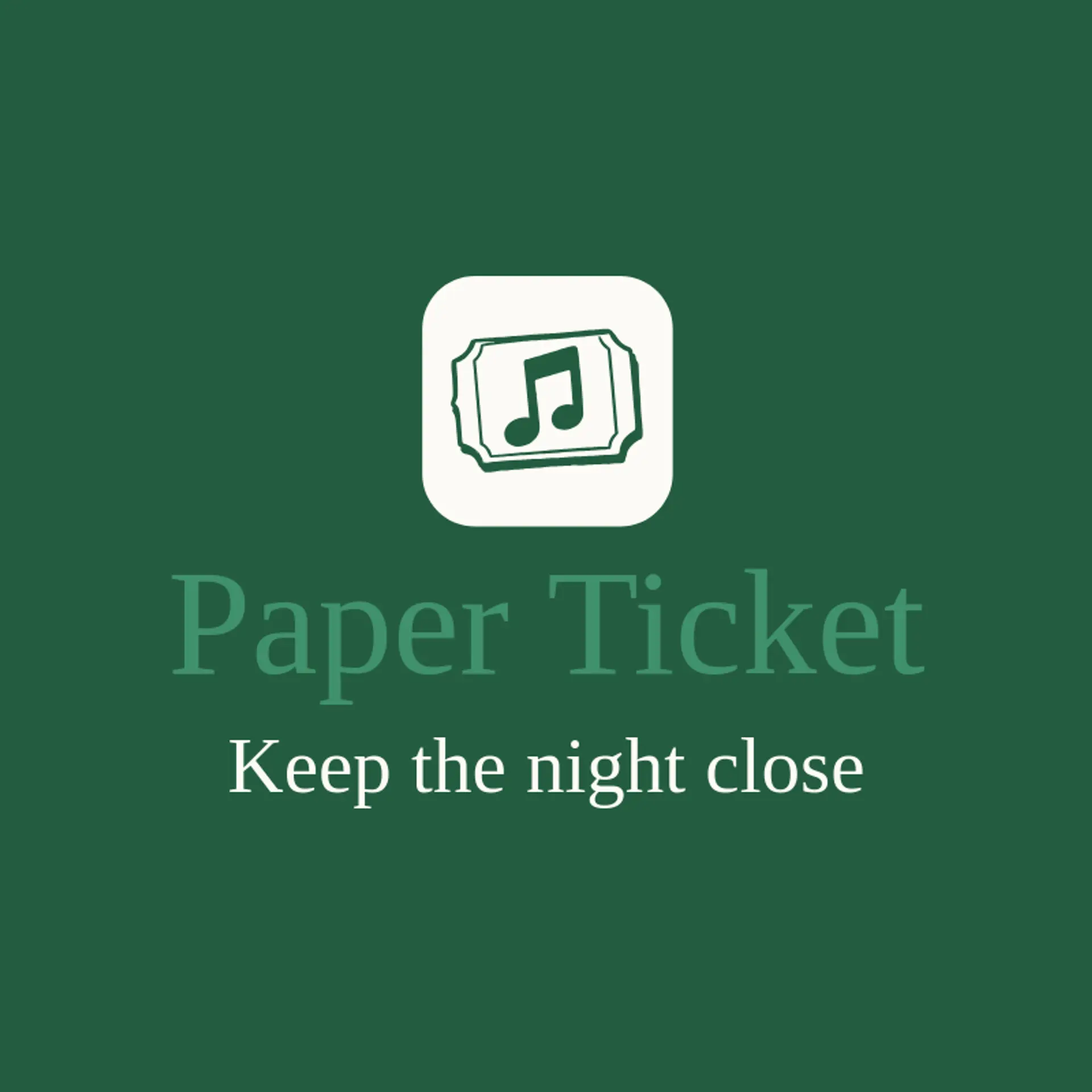 Paper Ticket logo for concert