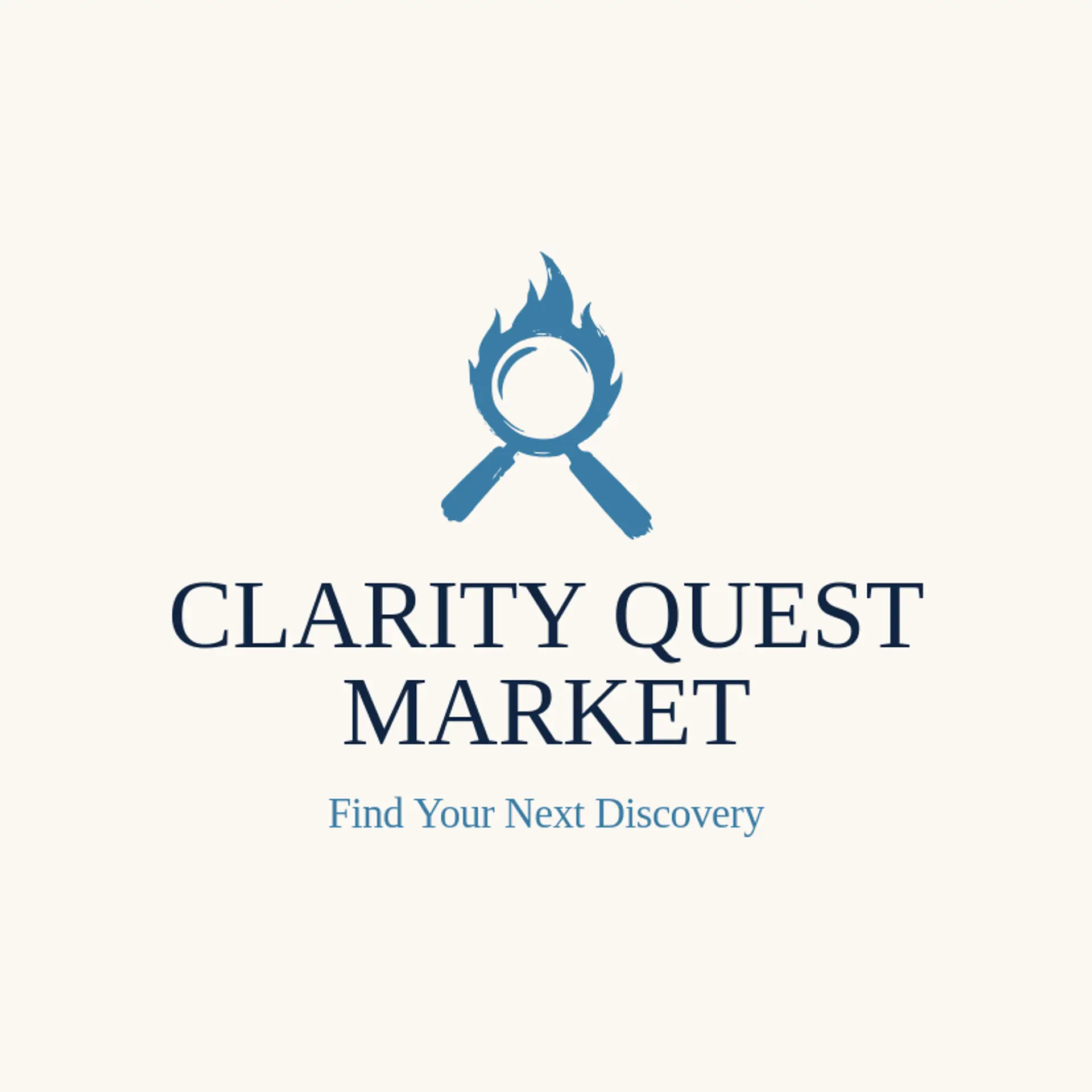 Clarity Quest Market logo for magnifying glass