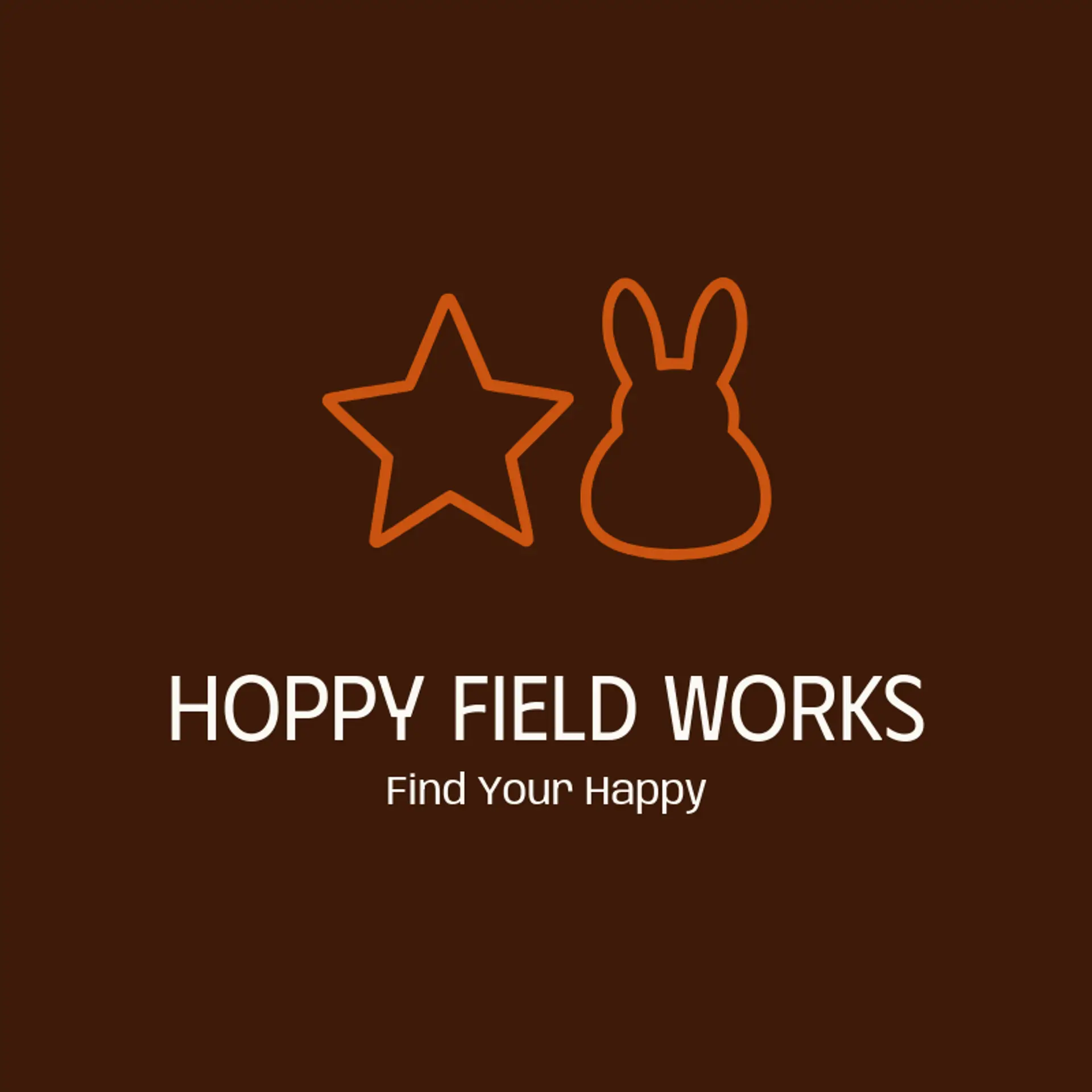 Hoppy Field Works logo for bunny