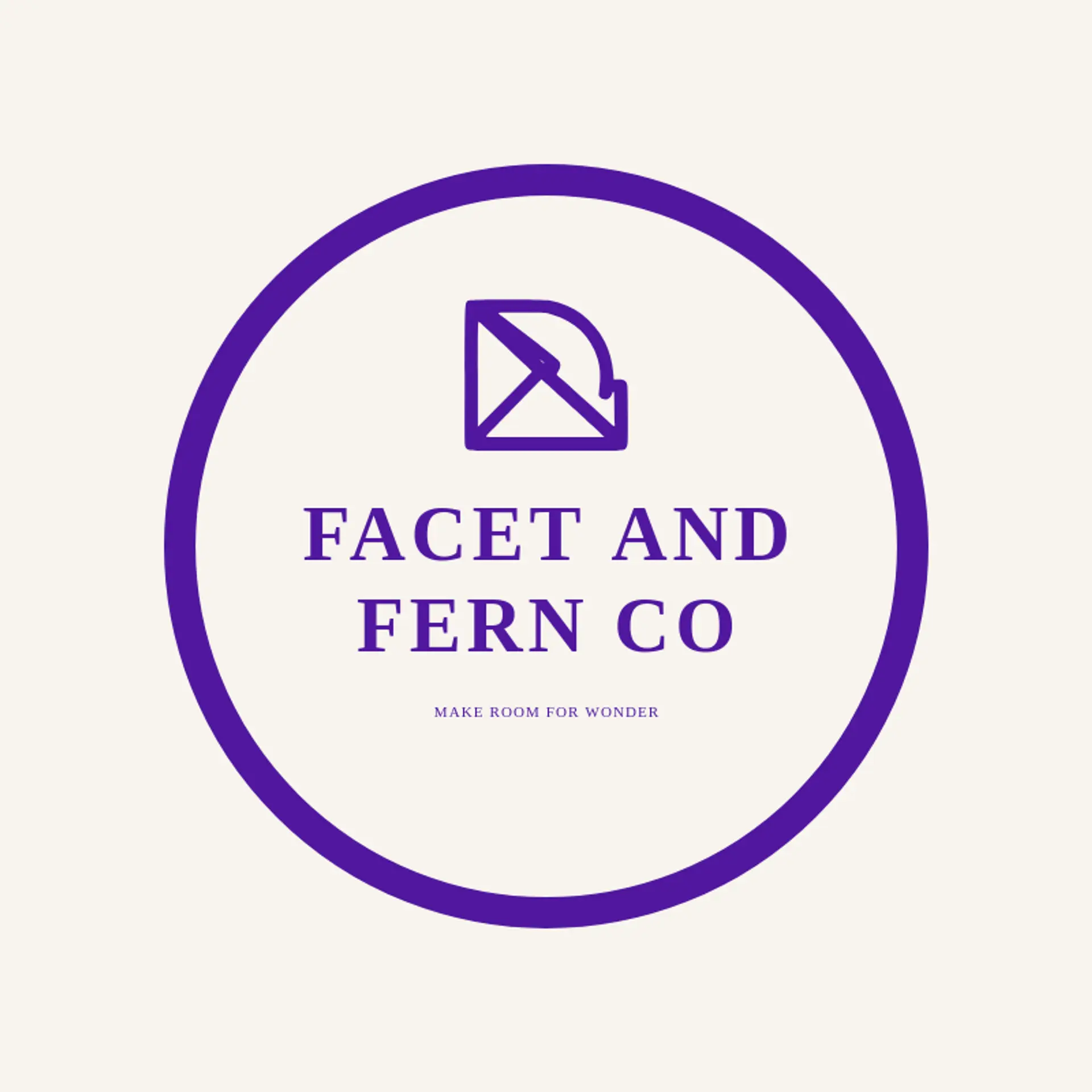 Facet and Fern Co logo for kaleidoscope