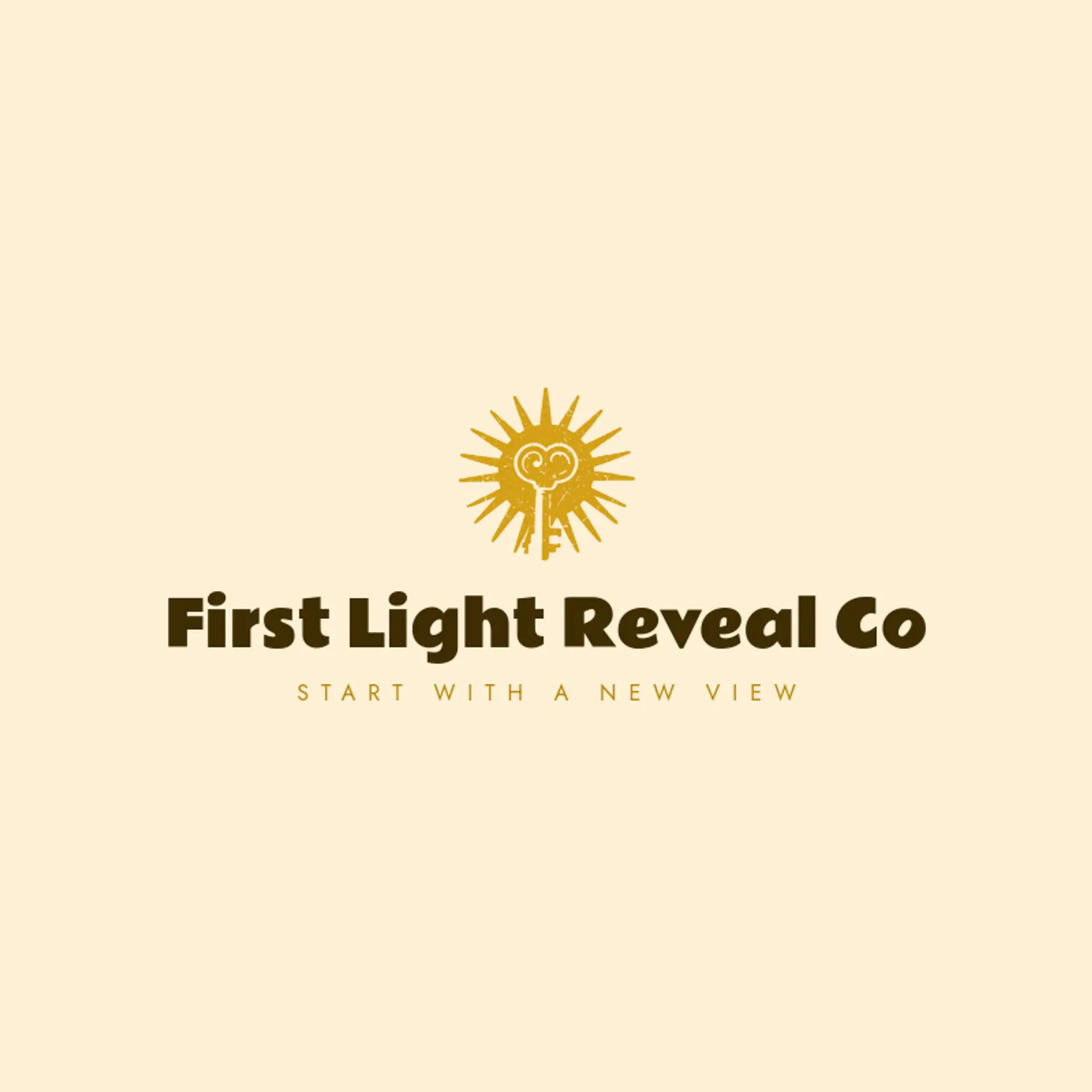 First Light Reveal Co logo for negative space