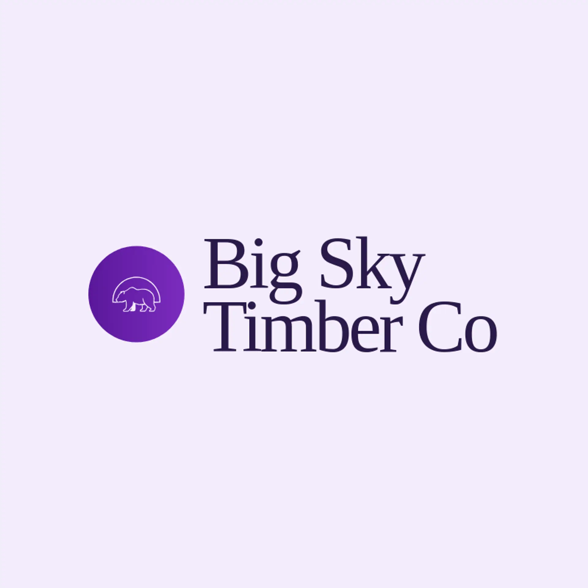 Big Sky Timber Co logo for grizzly bear