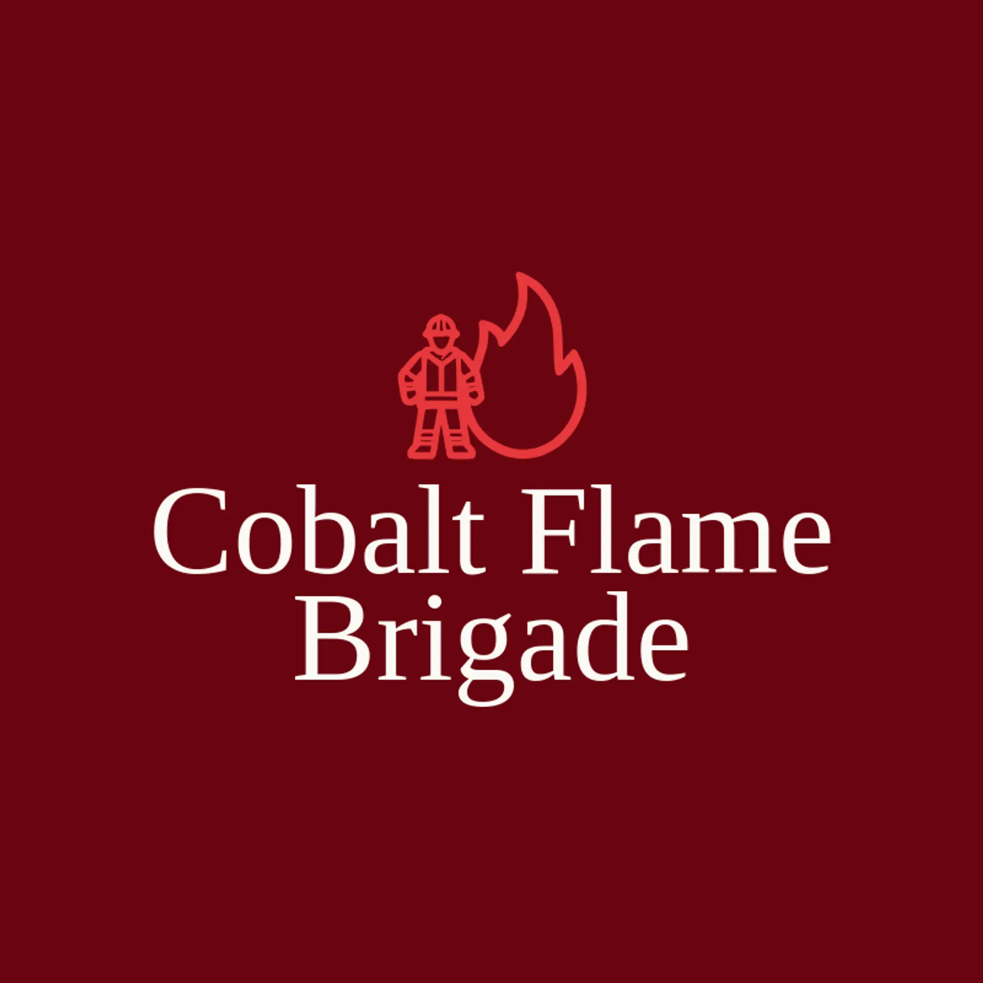 Cobalt Flame Brigade logo for fireman