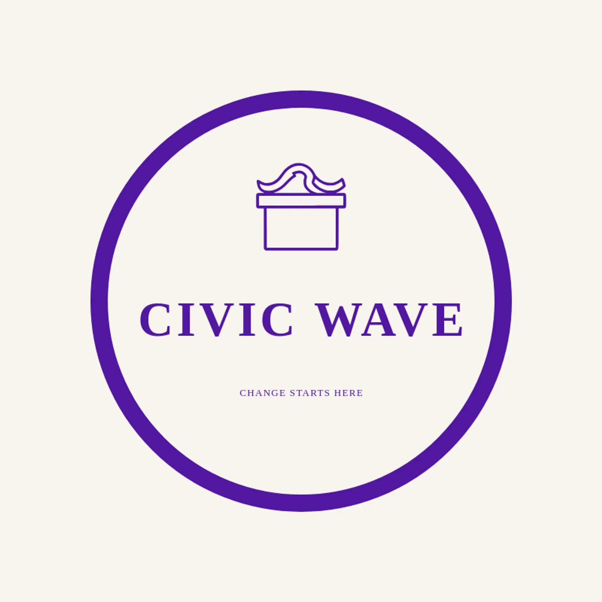 Civic Wave logo for vote