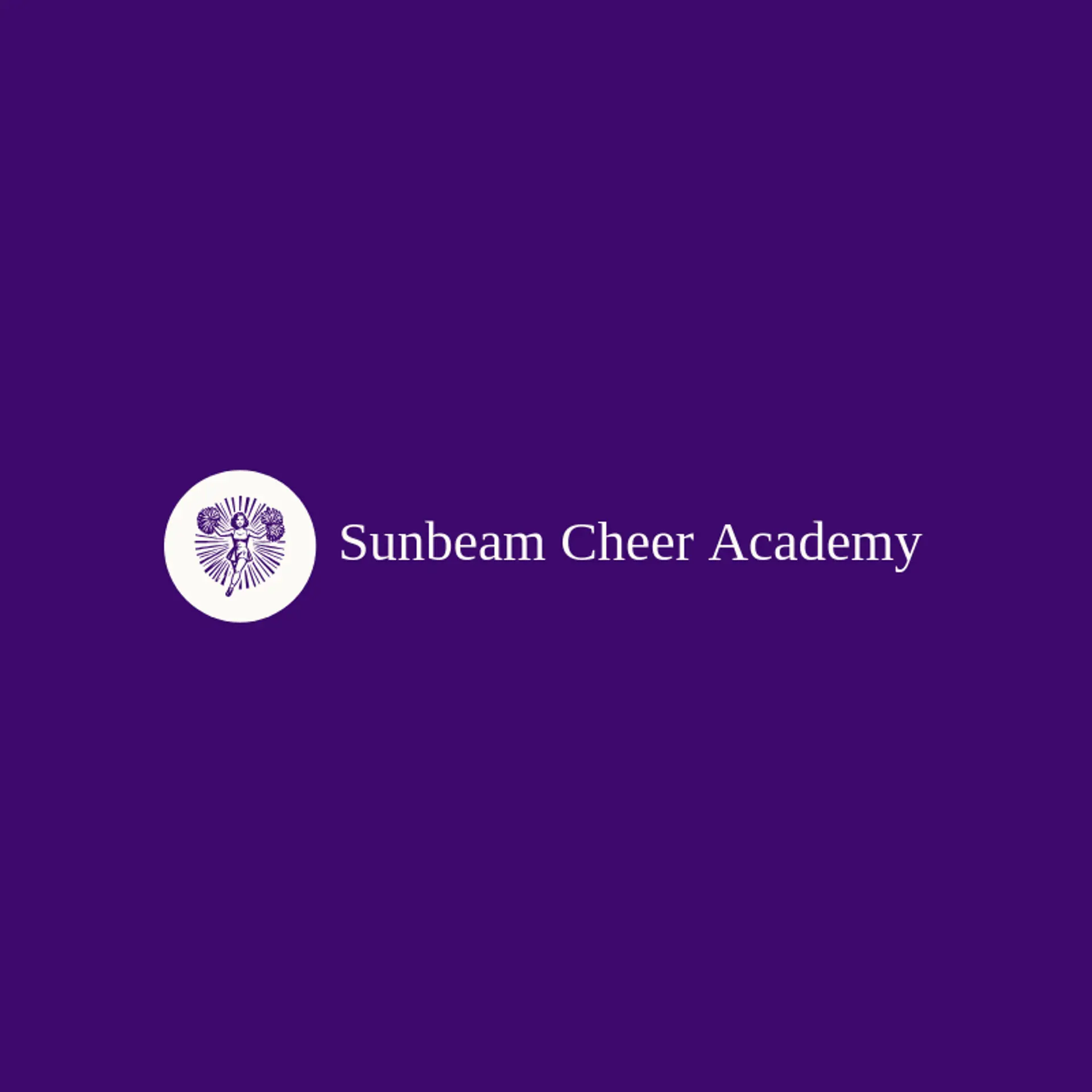 Sunbeam Cheer Academy logo for cheerleader