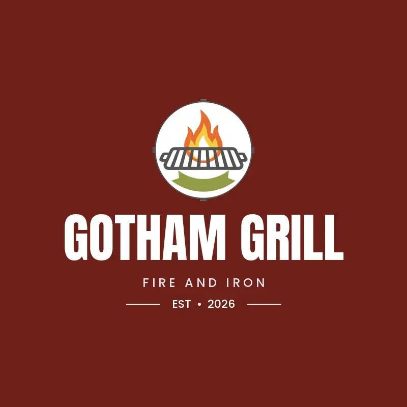The restaurant name Gotham Grill as a branded logo in a black ink style